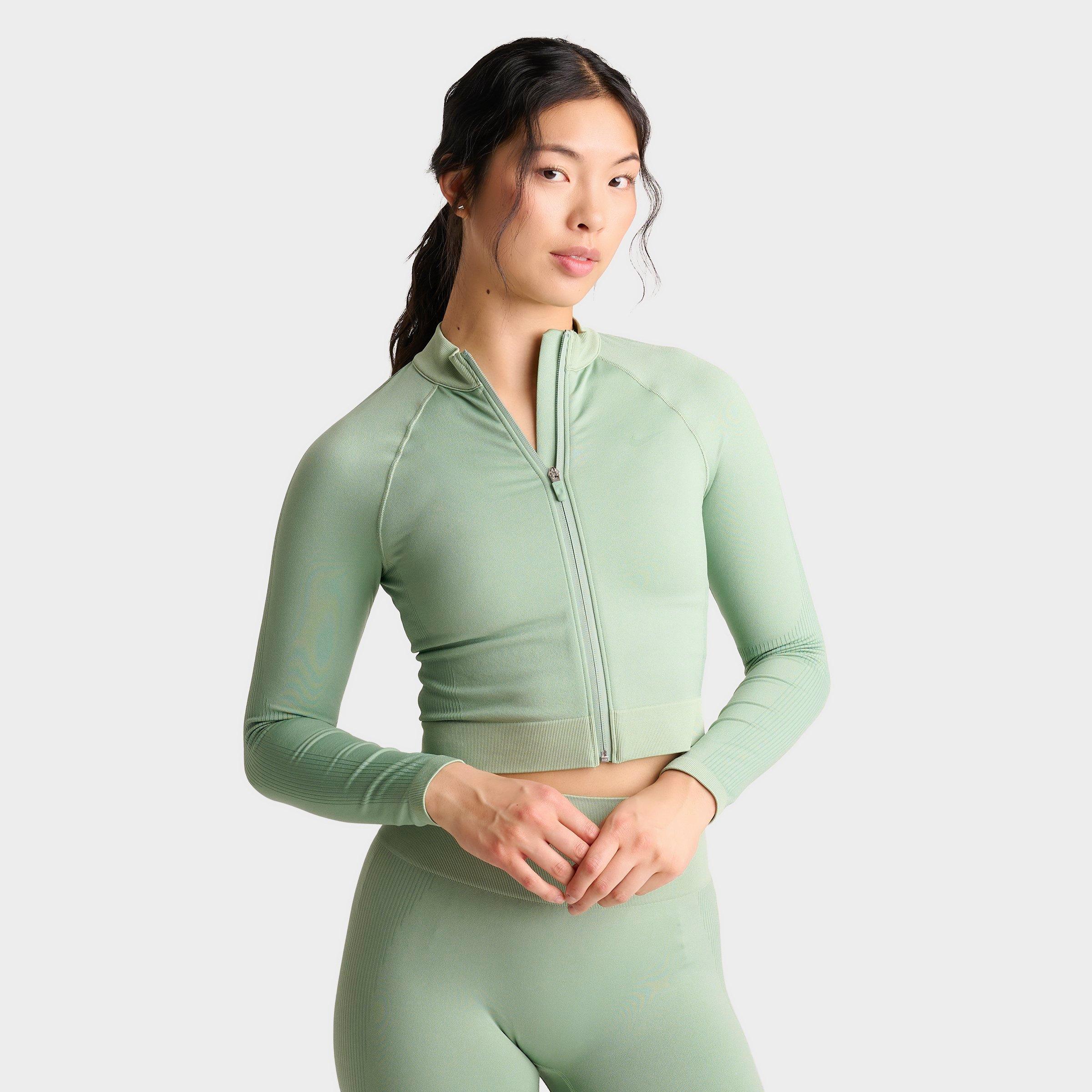 Nike Pro Seamless Cropped Full-Zip Training Top