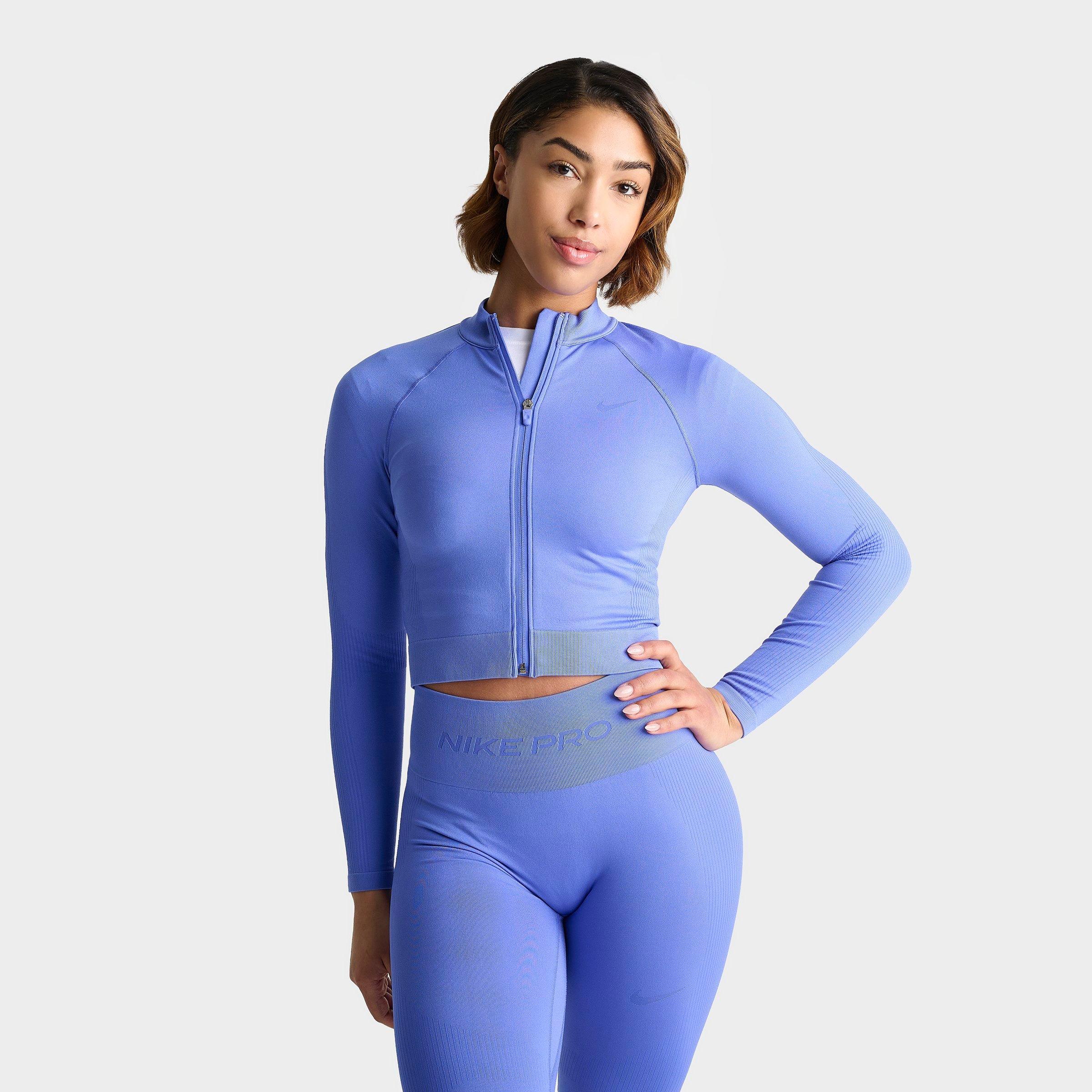 Nike Pro Seamless Cropped Full-Zip Training Top