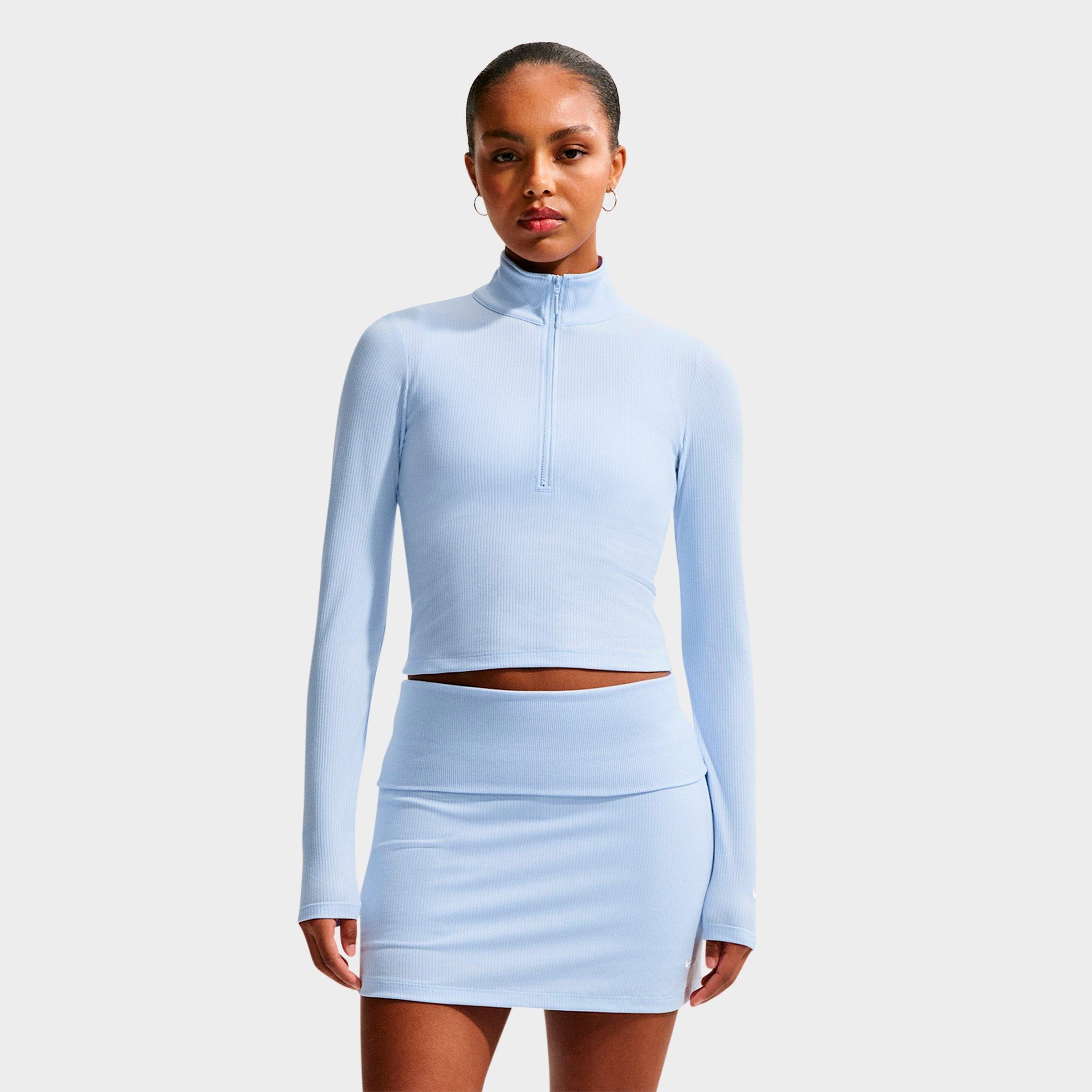 Nike Sportswear Chill Knit Quarter-Zip Long-Sleeve Ribbed Top