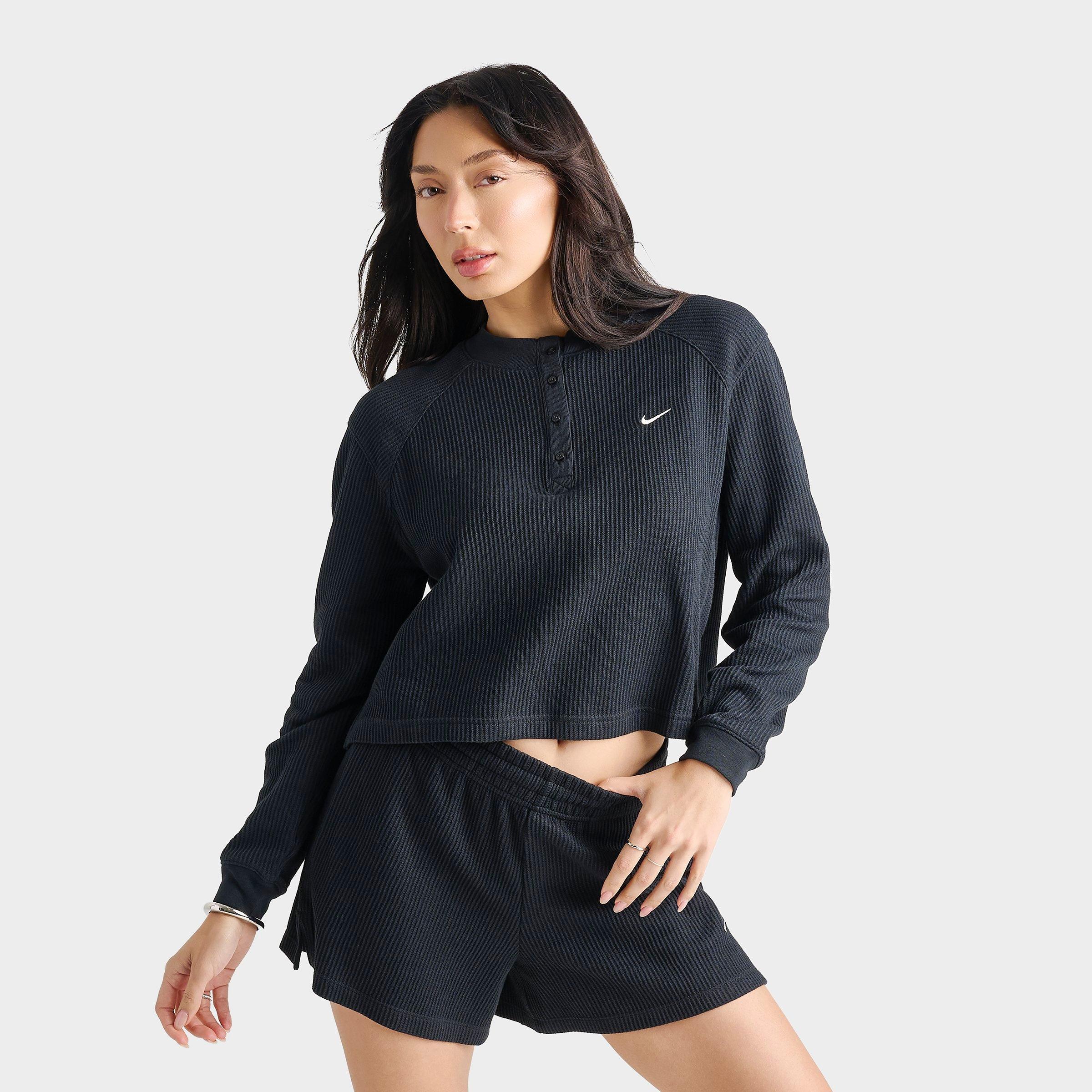 Nike Sportswear Chill Waffle Oversized Long-Sleeve Henley Top