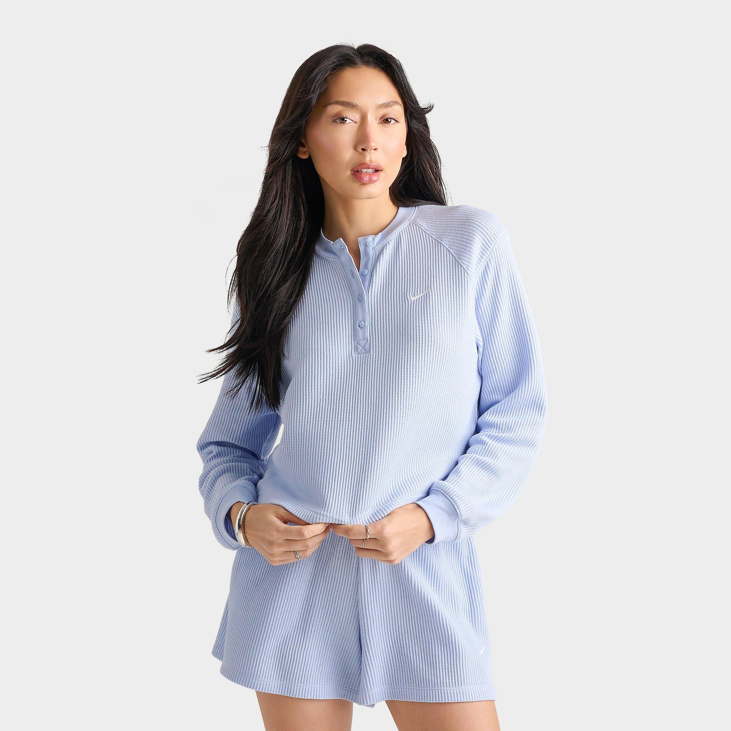 Nike Sportswear Chill Waffle Oversized Long-Sleeve Henley Top