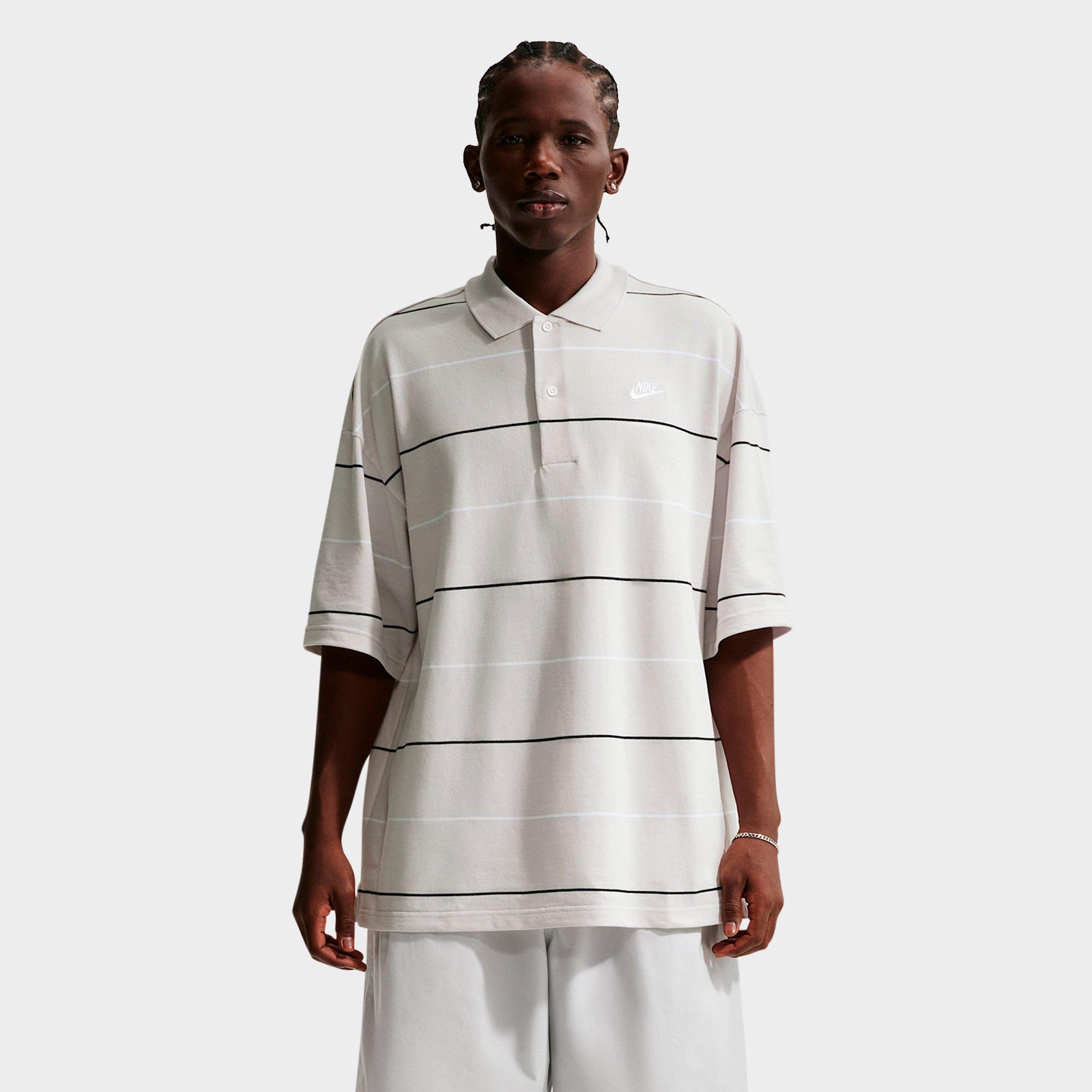 Nike Sportswear Club Oversized Striped Polo Shirt