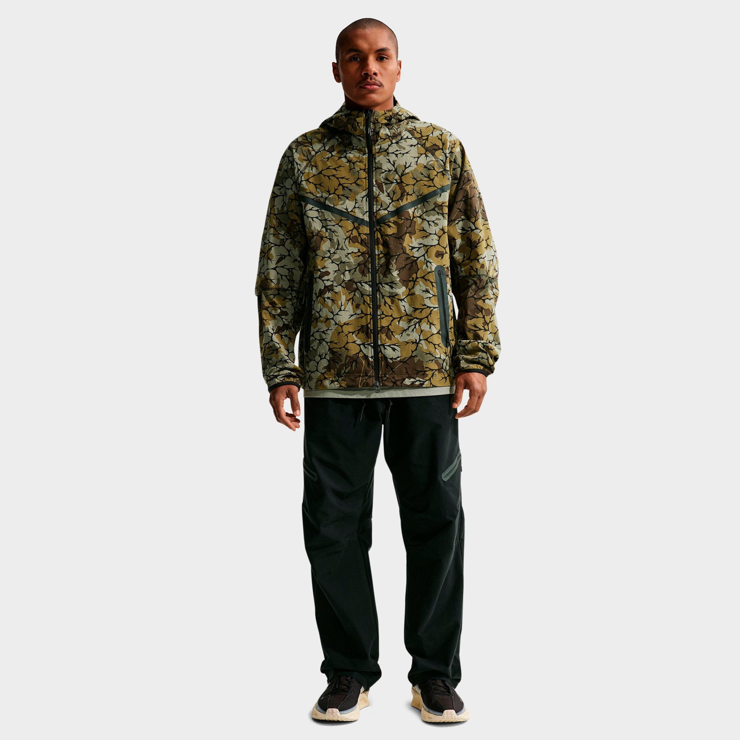 Nike Tech Allover Camo Print Woven Full-Zip Windrunner Jacket