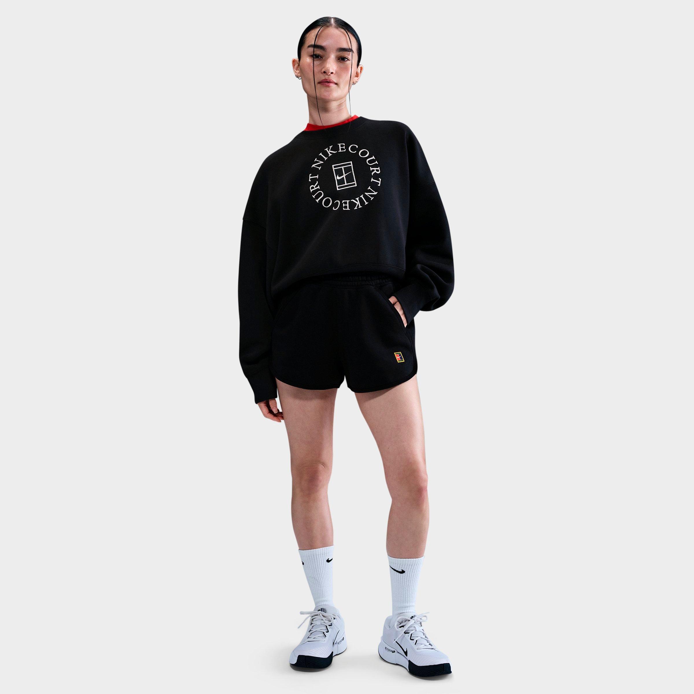 NikeCourt Mid-Rise Fleece Tennis Shorts