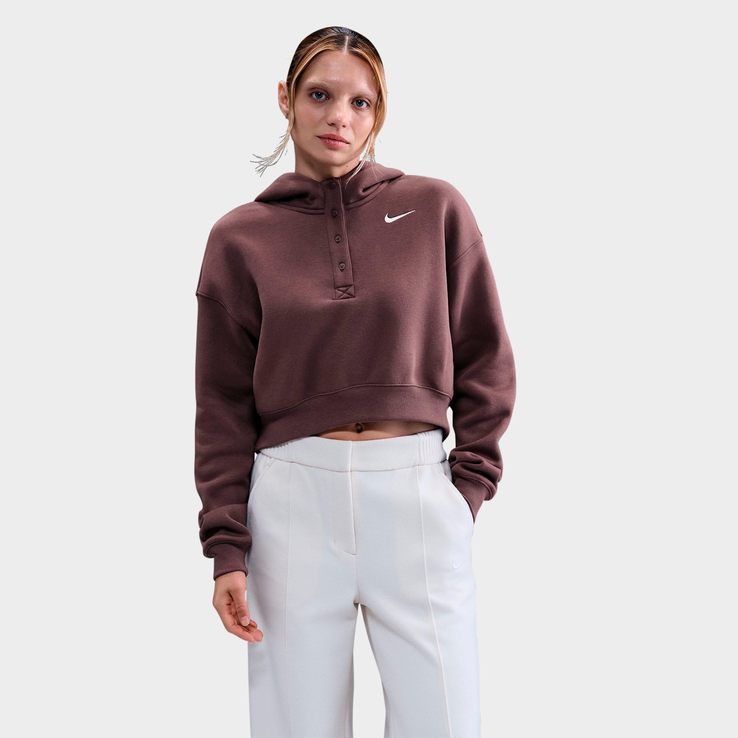 Nike Sportswear Phoenix Fleece Oversized Cropped Henley Hoodie