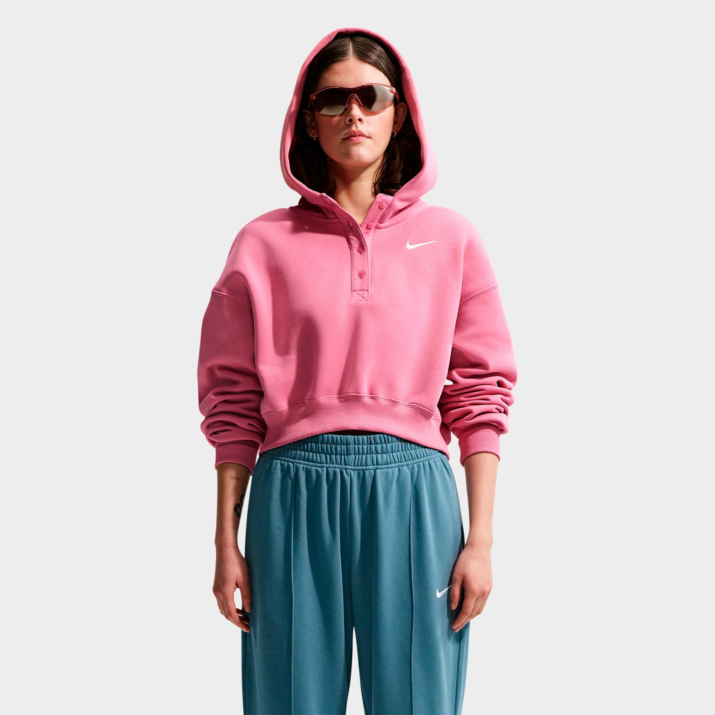 Nike Sportswear Phoenix Fleece Oversized Cropped Henley Hoodie