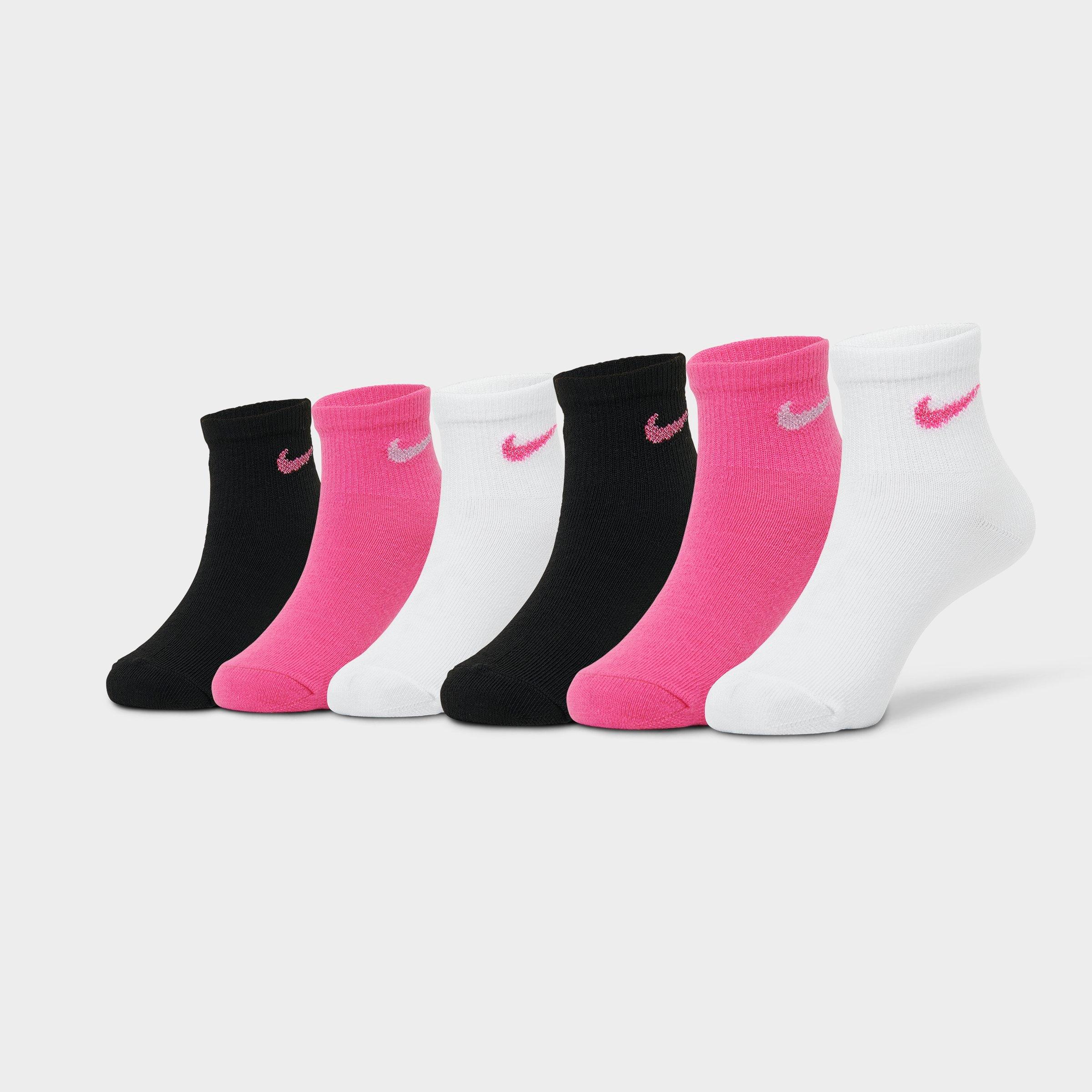Nike Metallic Swoosh Quarter Socks (6-Pack)