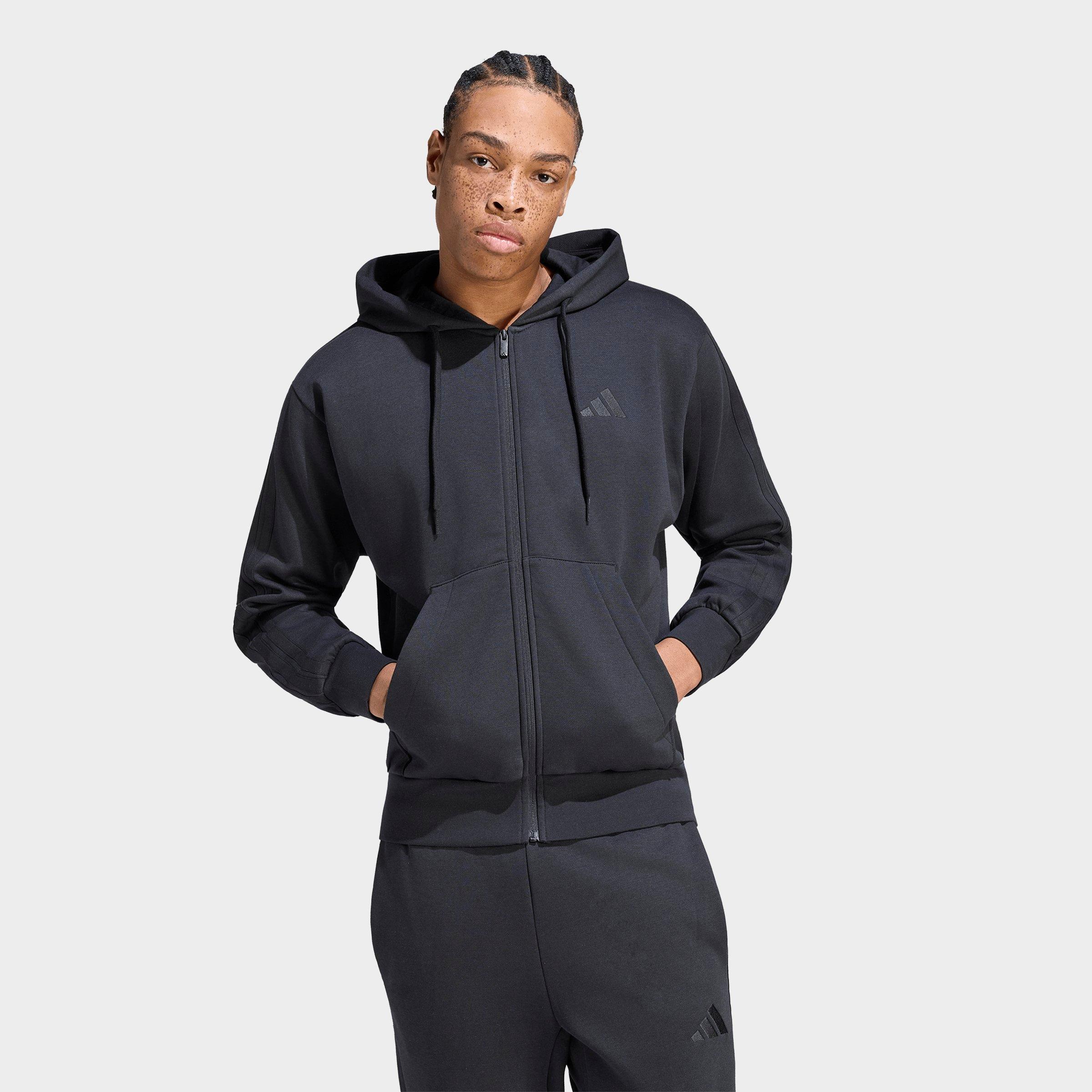 adidas Essentials 3-Stripes Fleece Full-Zip Hoodie