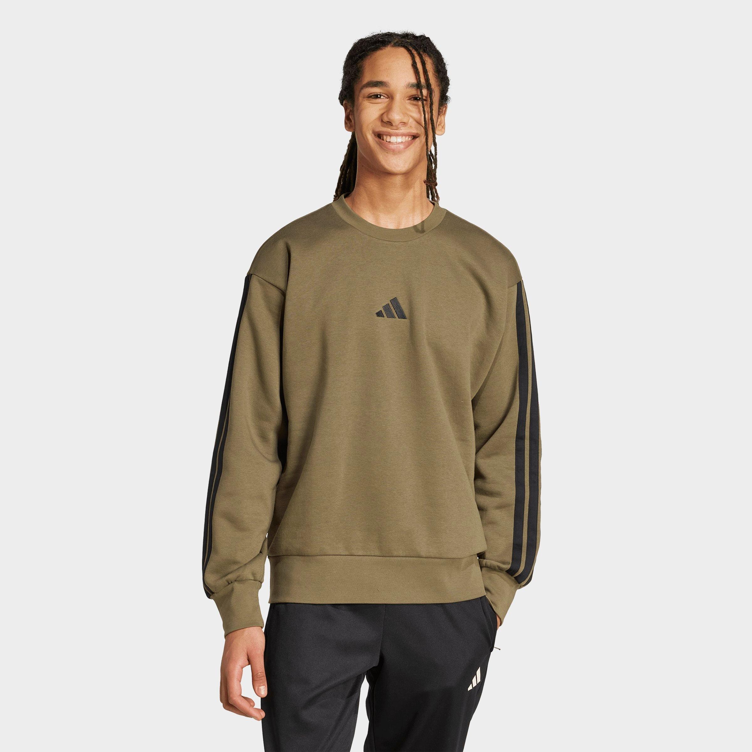 adidas Essentials 3-Stripes Fleece Crewneck Sweatshirt