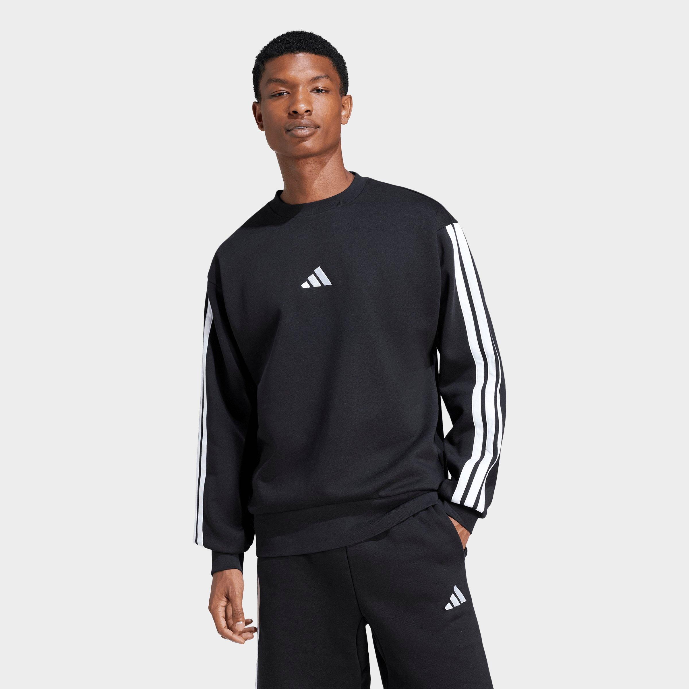 adidas Essentials 3-Stripes Fleece Crewneck Sweatshirt