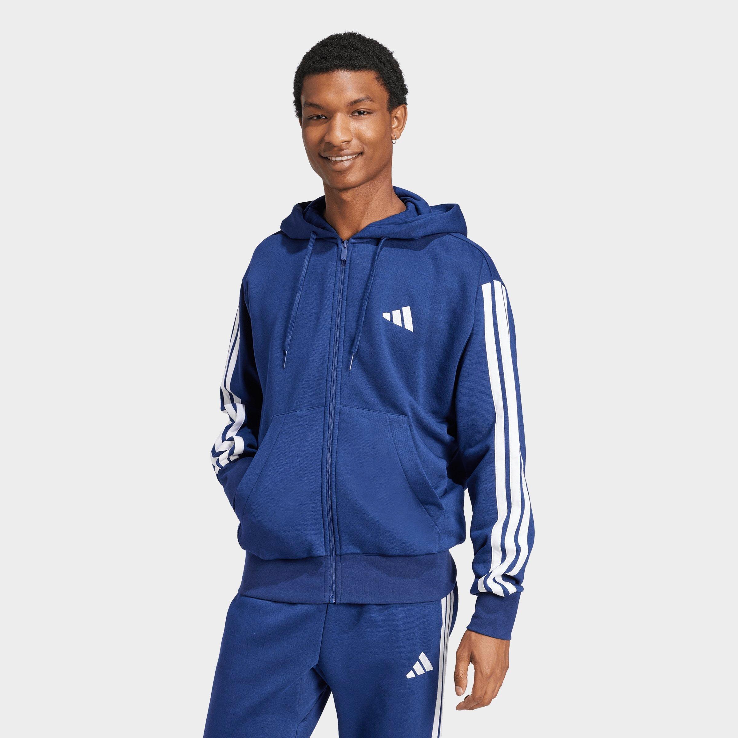 adidas Essentials 3-Stripes Fleece Full-Zip Hoodie