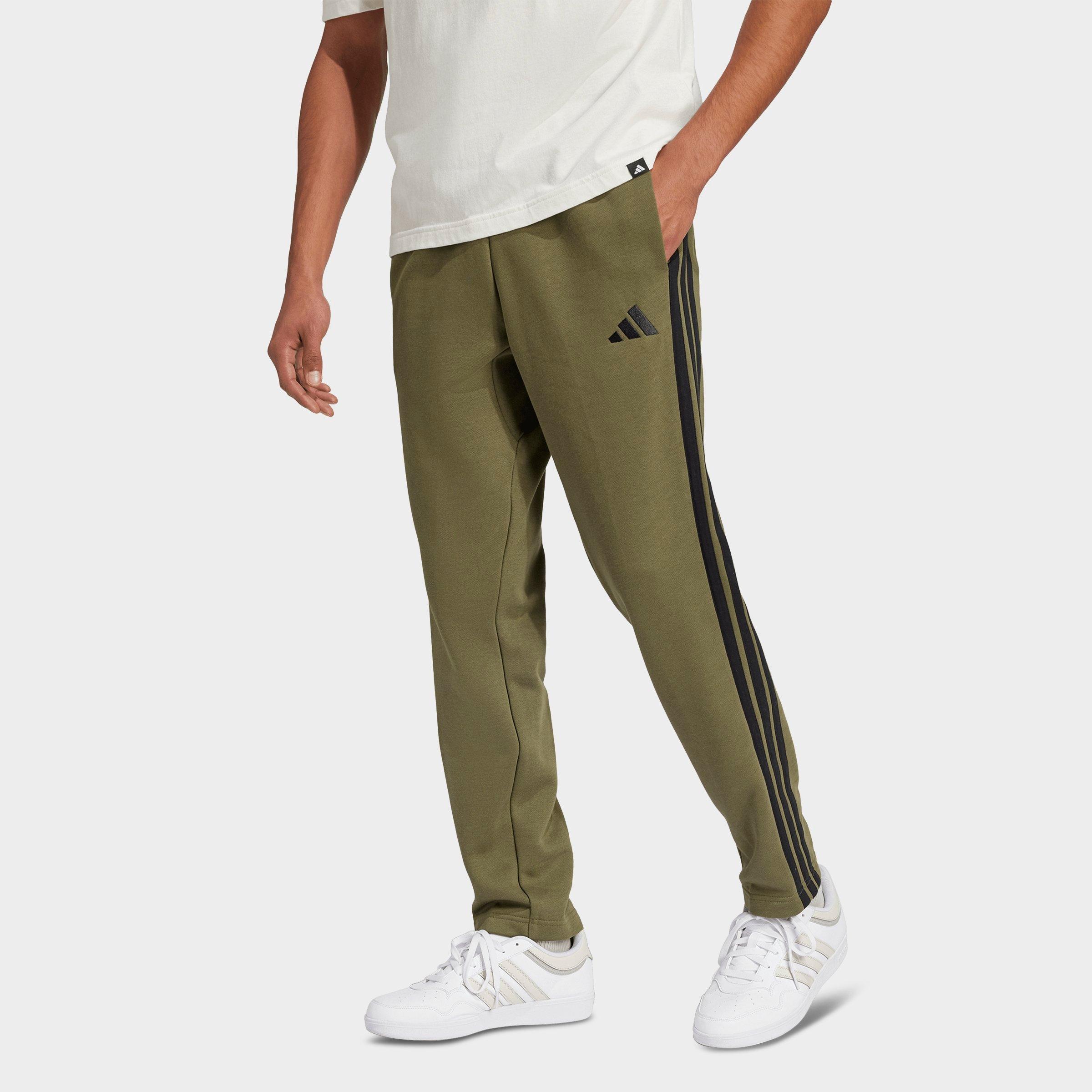 adidas Essentials 3-Stripes Open Hem Fleece Pants
