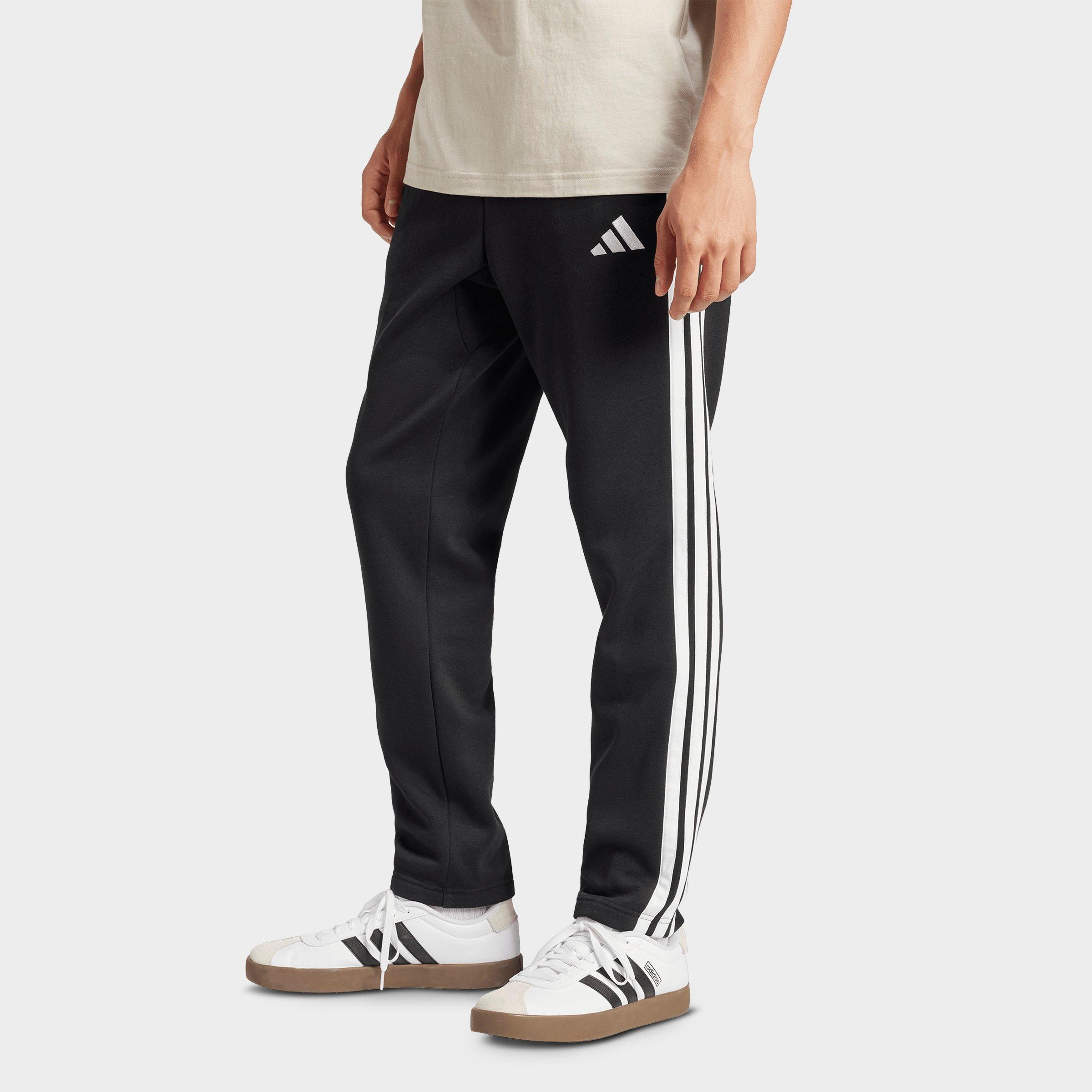 adidas Essentials 3-Stripes Open Hem Fleece Pants