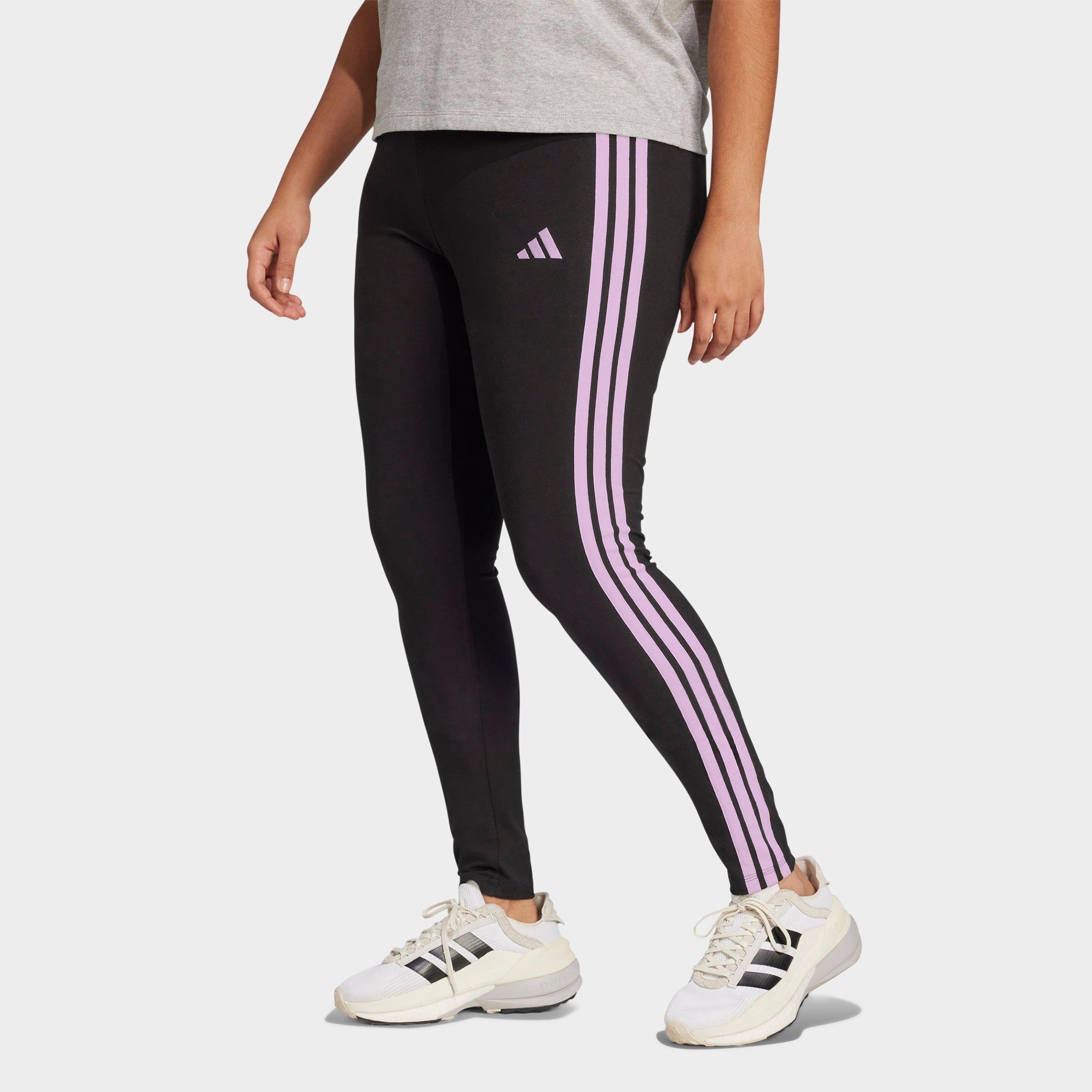 adidas Essentials 3-Stripes Cotton Leggings (Plus Size)