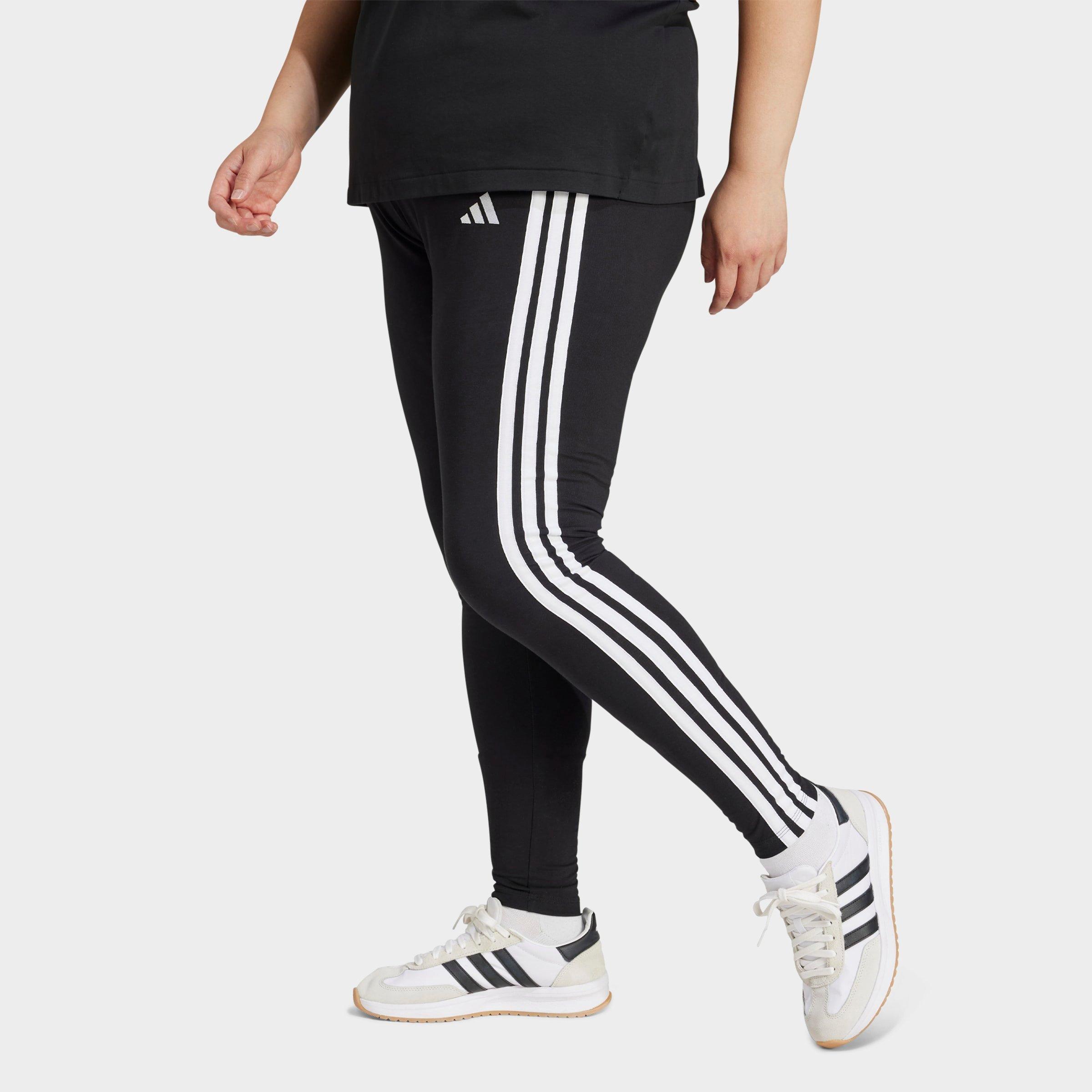 adidas Essentials 3-Stripes Cotton Leggings (Plus Size)