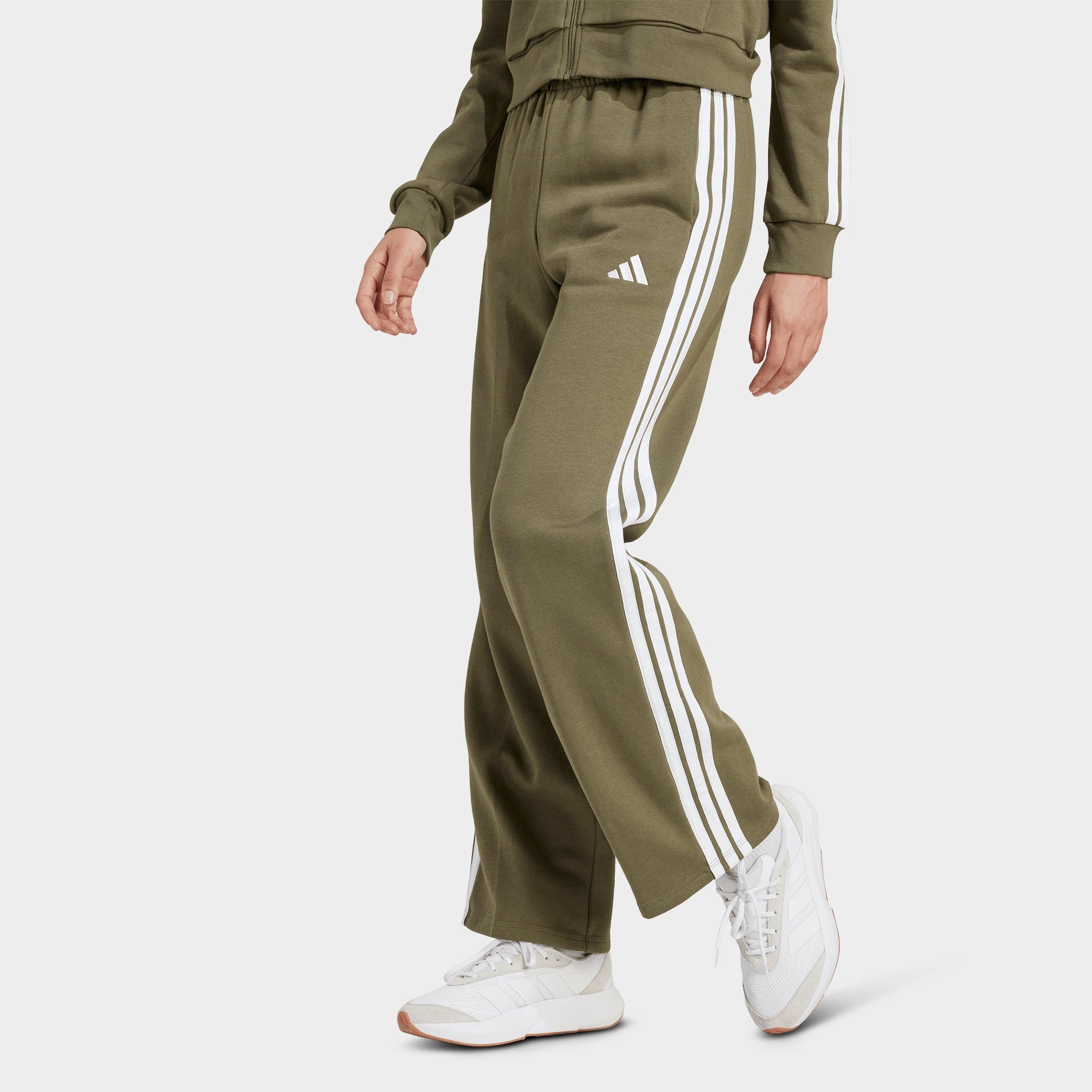 adidas Essentials 3-Stripes Fleece Open Hem Pants