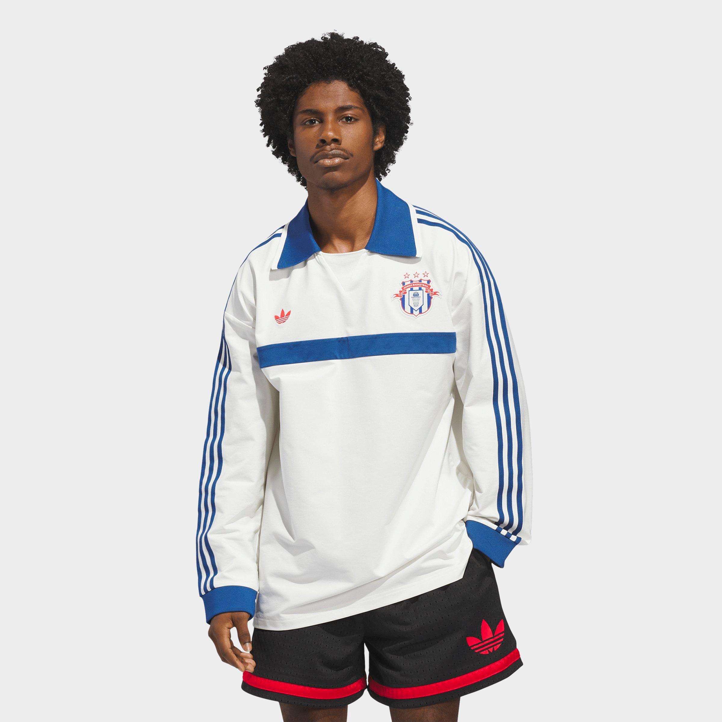 adidas Originals Basketball Courtside Long-Sleeve Polo Shirt