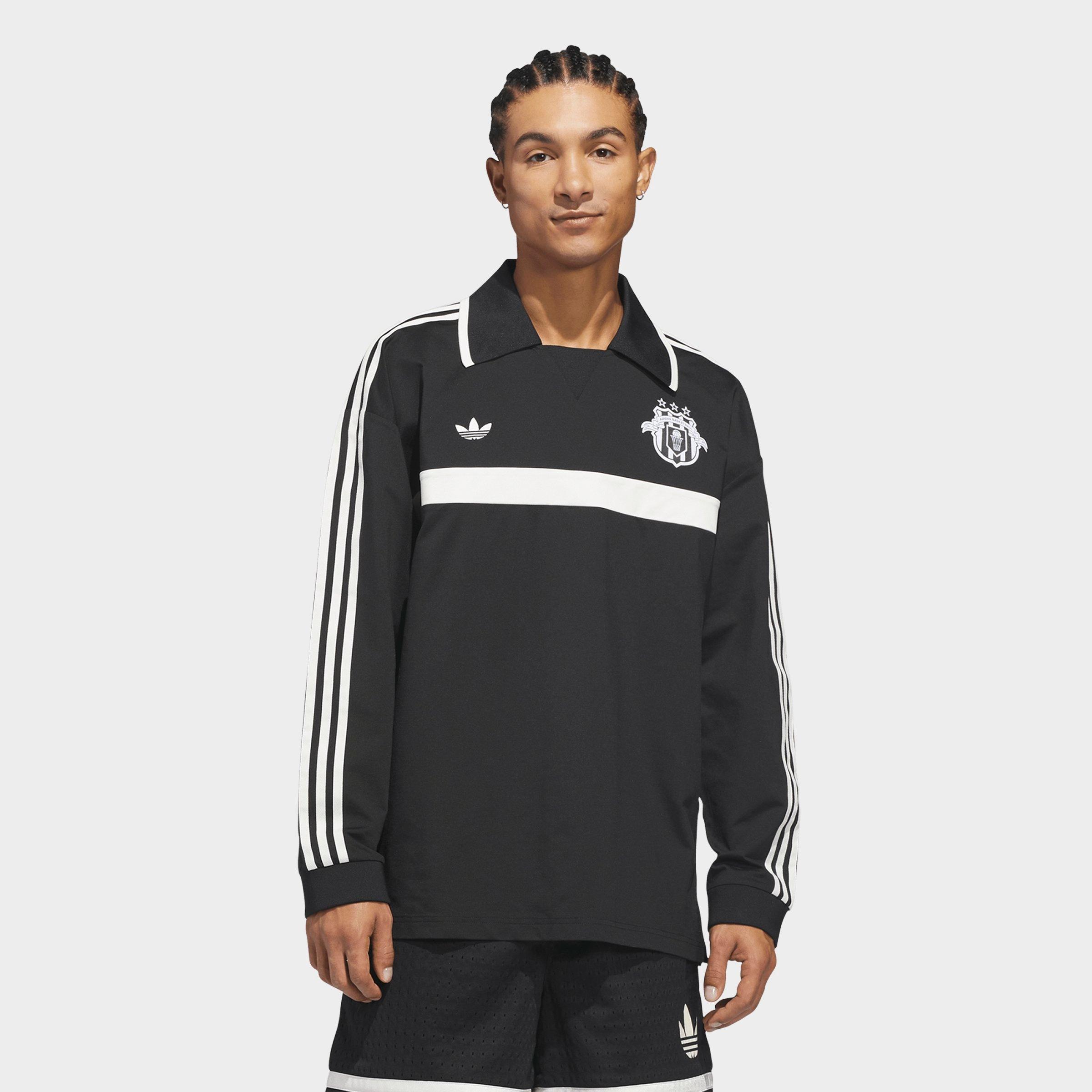 adidas Originals Basketball Courtside Long-Sleeve Polo Shirt