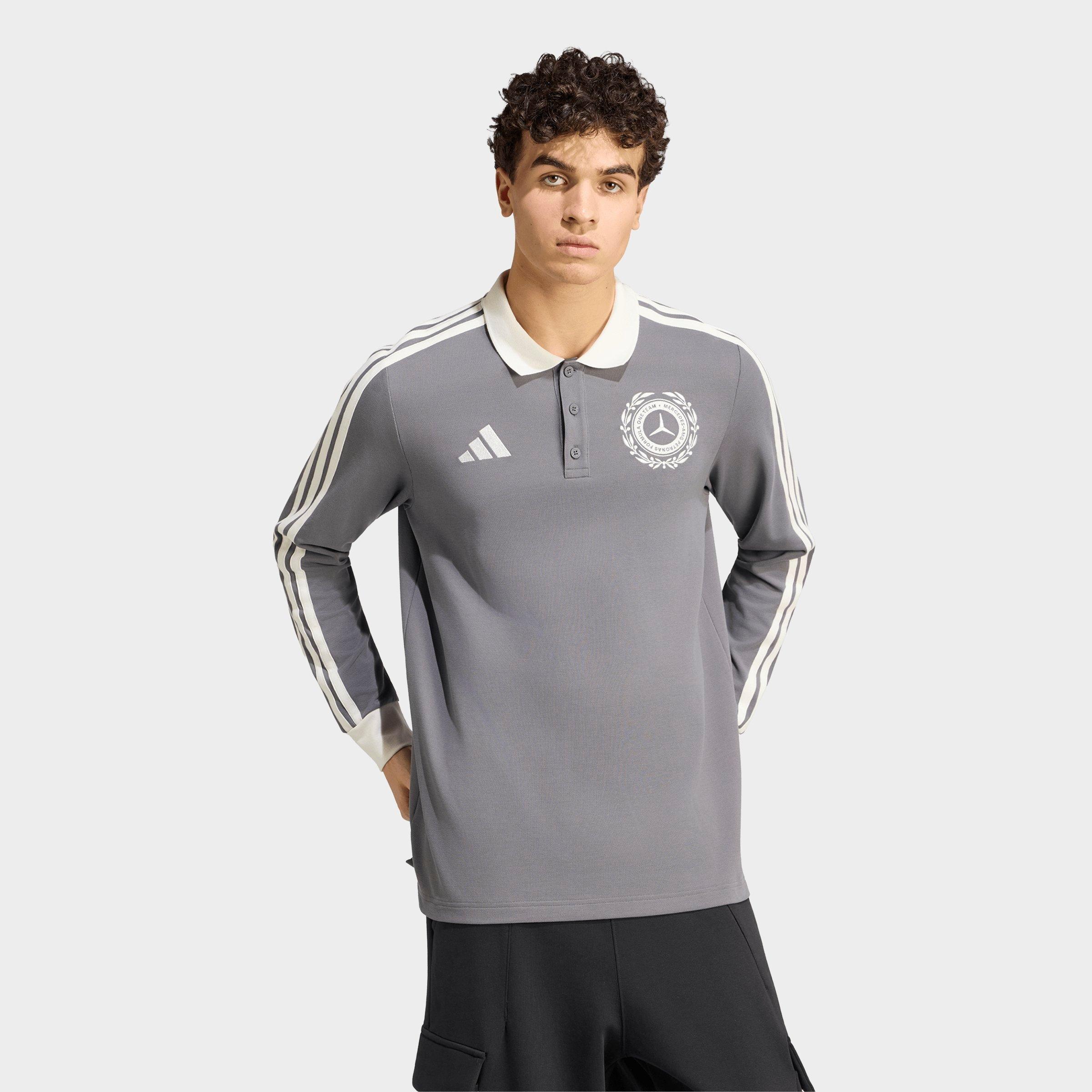 adidas Mercedes-AMG Petronas F1 Team Silver Arrows Icon Long-Sleeve Polo Shirt
