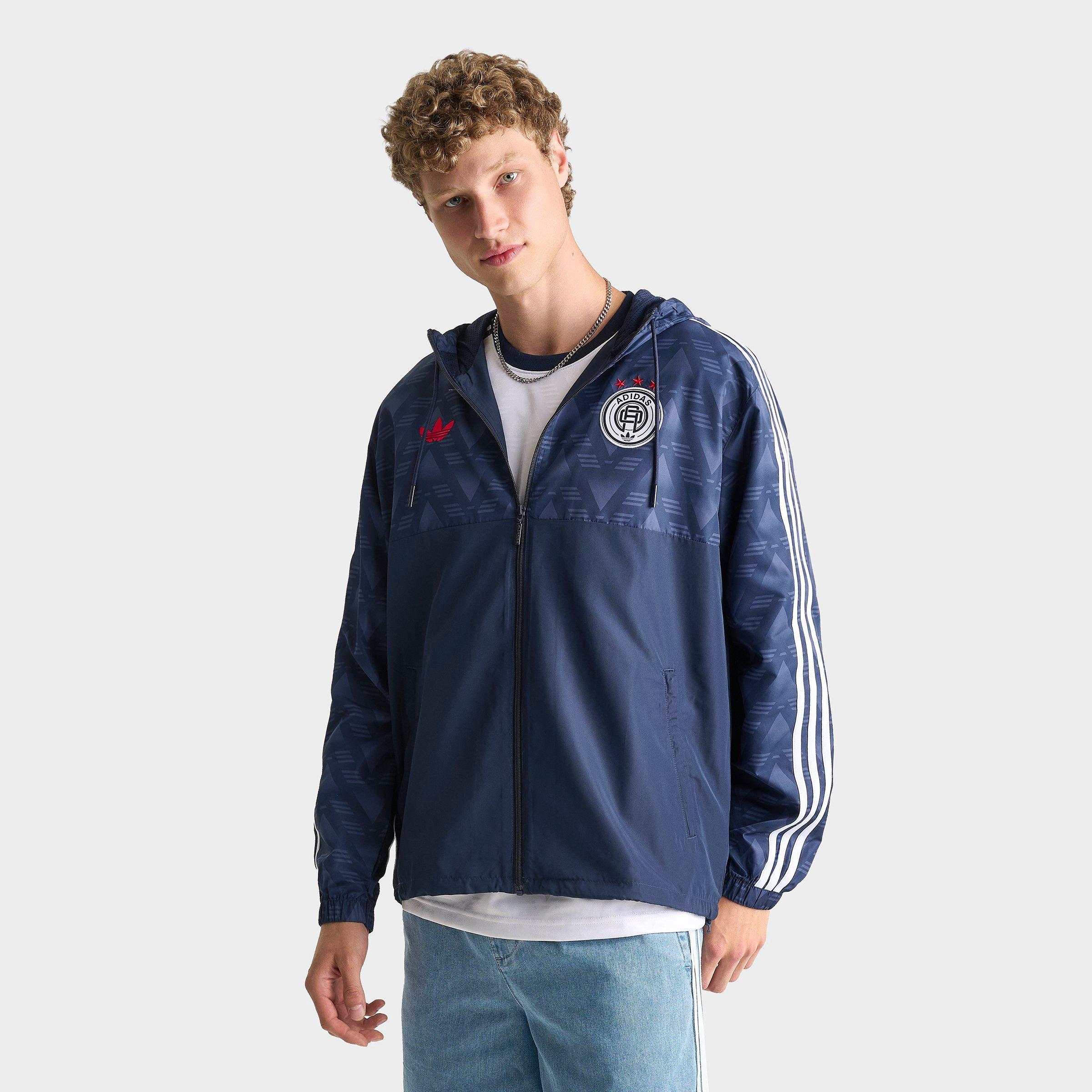 adidas Originals Jacquard Print Soccer Lifestyle Windbreaker Jacket
