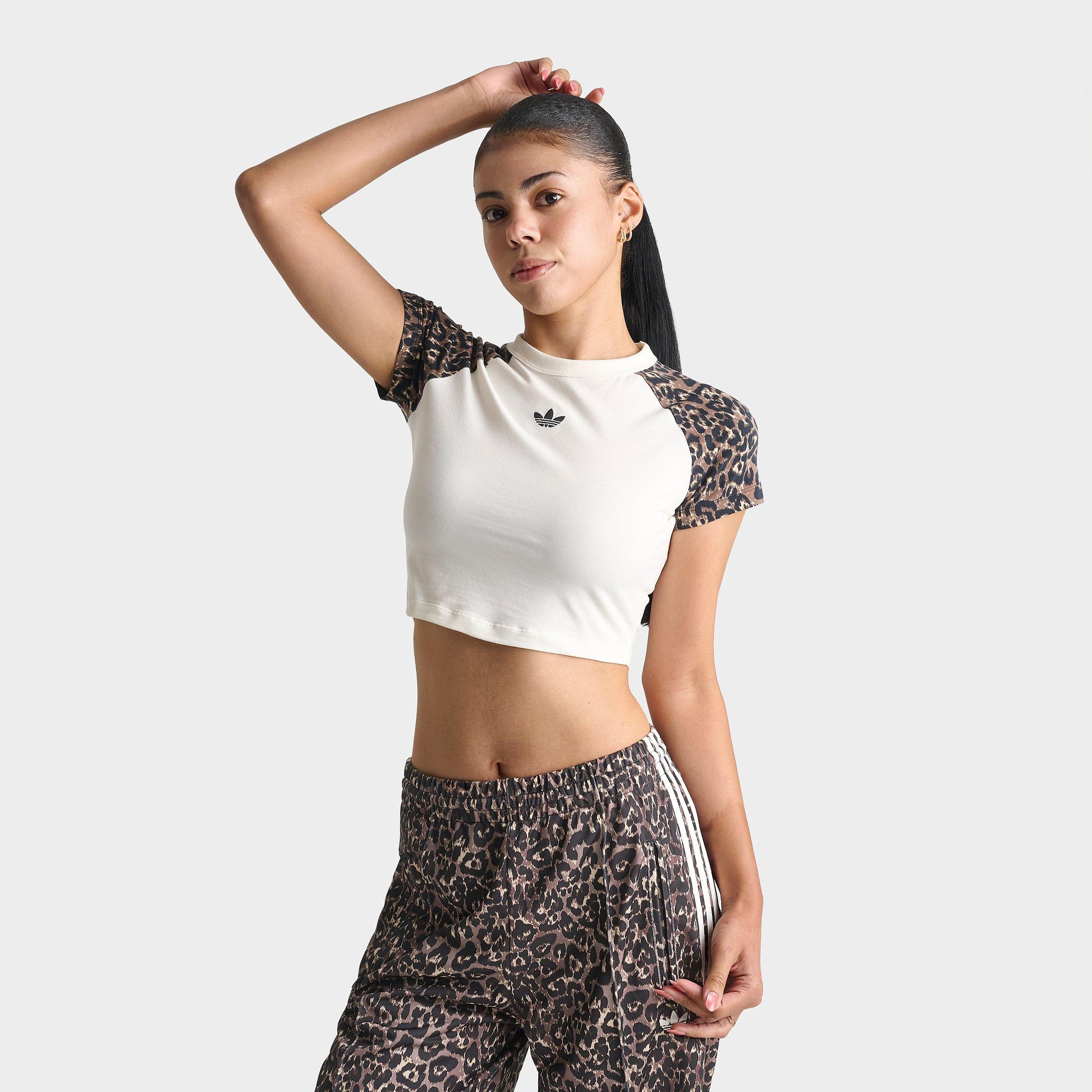 adidas Originals Leopard Raglan Slim T-Shirt