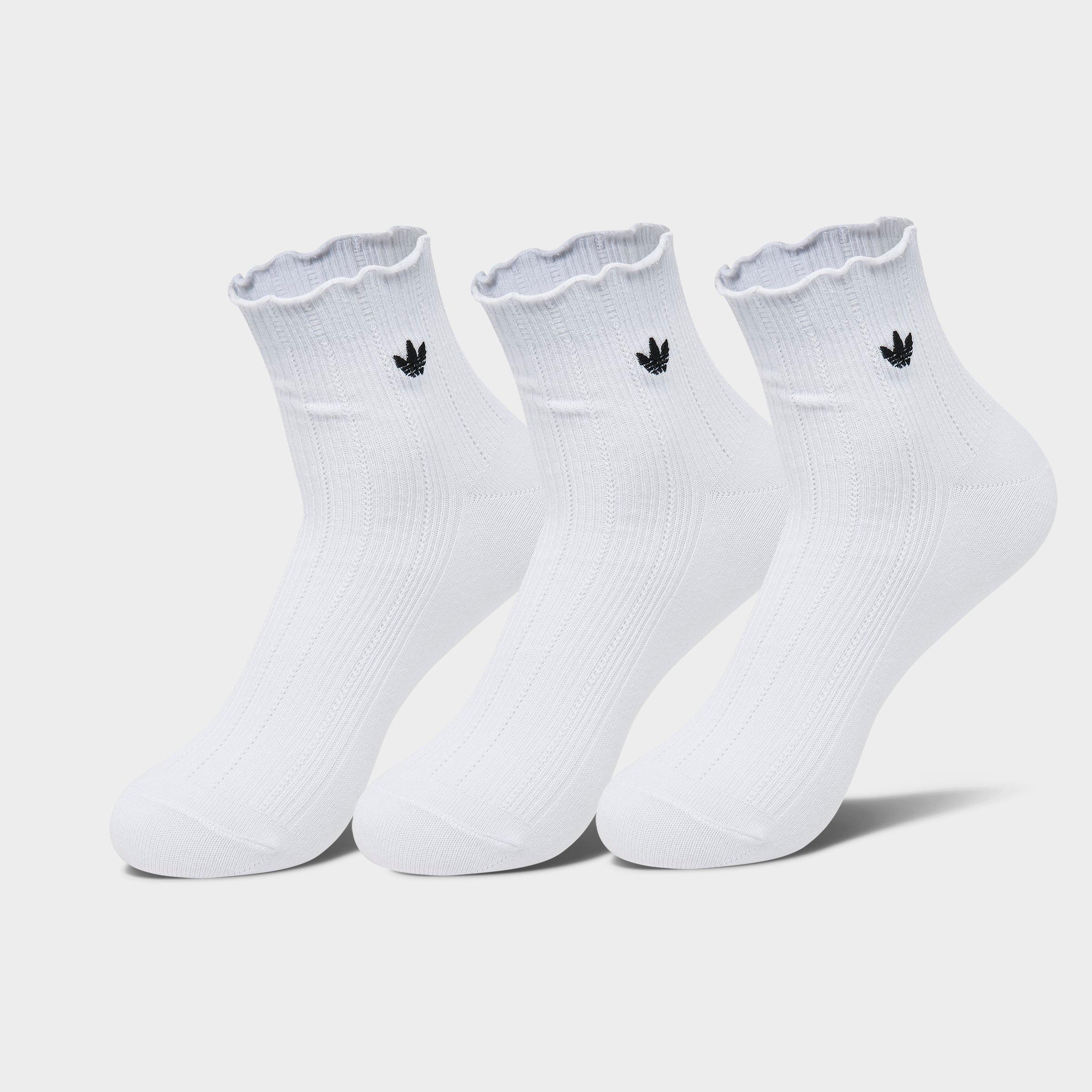 adidas Originals Ruffle Quarter Socks (3-Pack)