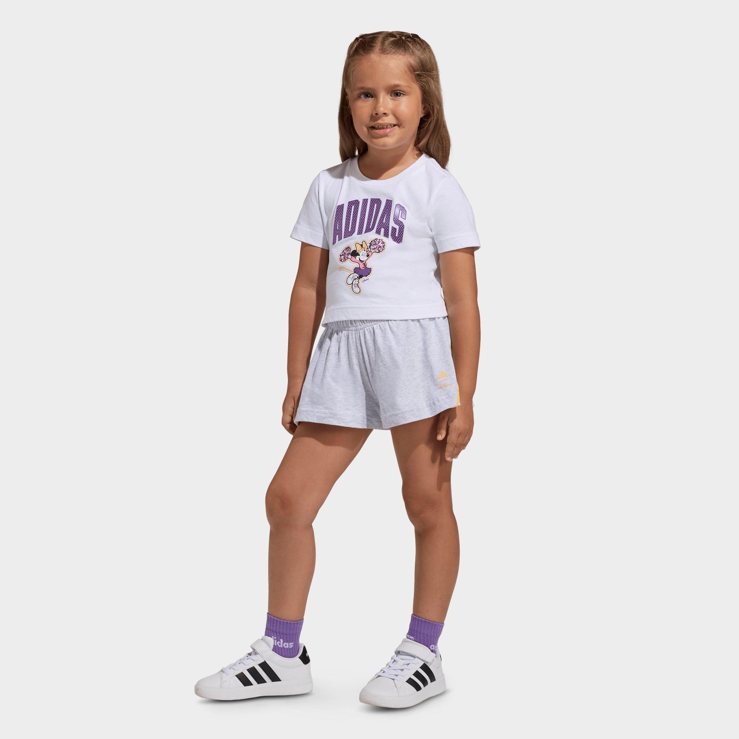and Little adidas x Disney Minnie Mouse T-Shirt and Shorts Set