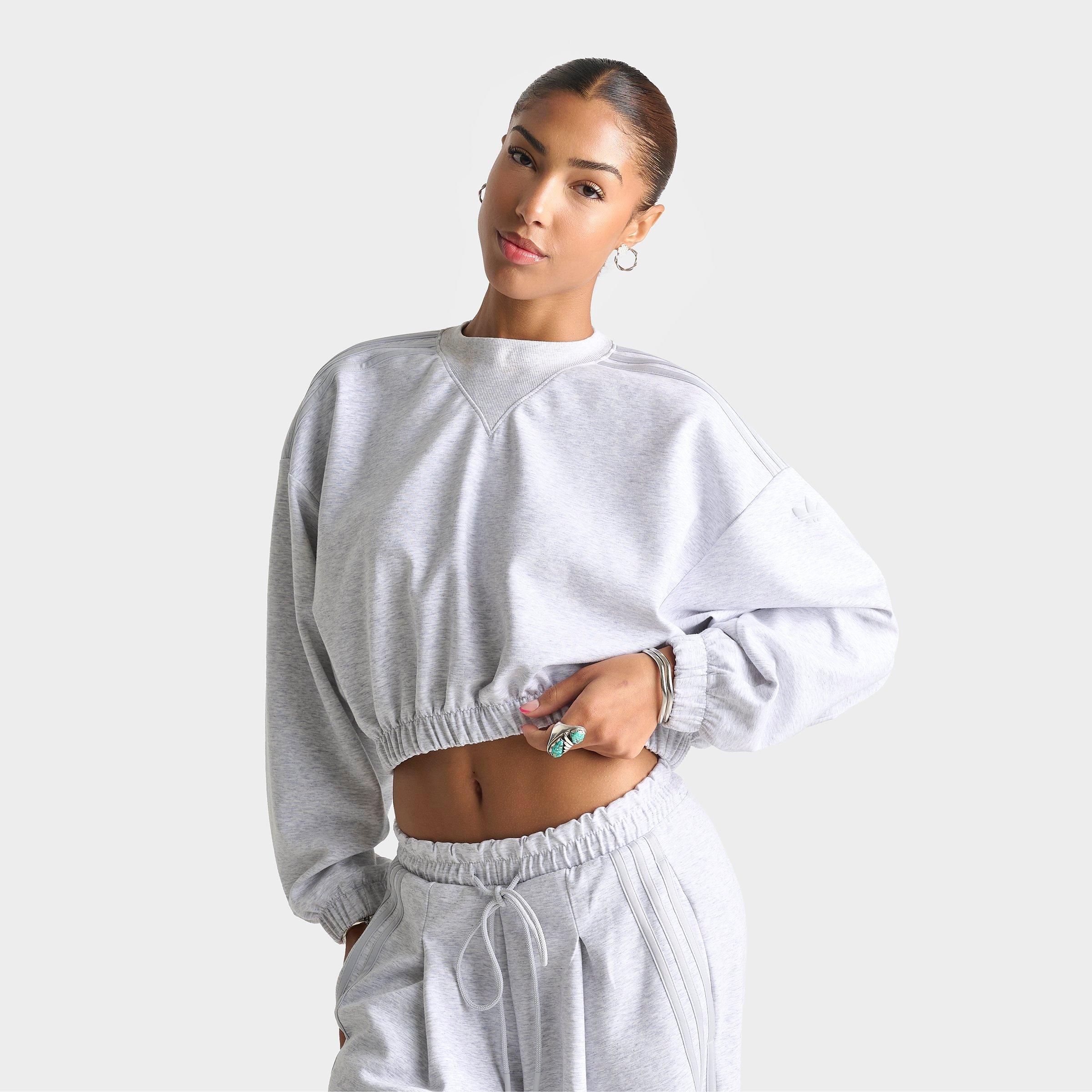 adidas Originals Aura Spacer Oversized Cropped Crewneck Sweatshirt