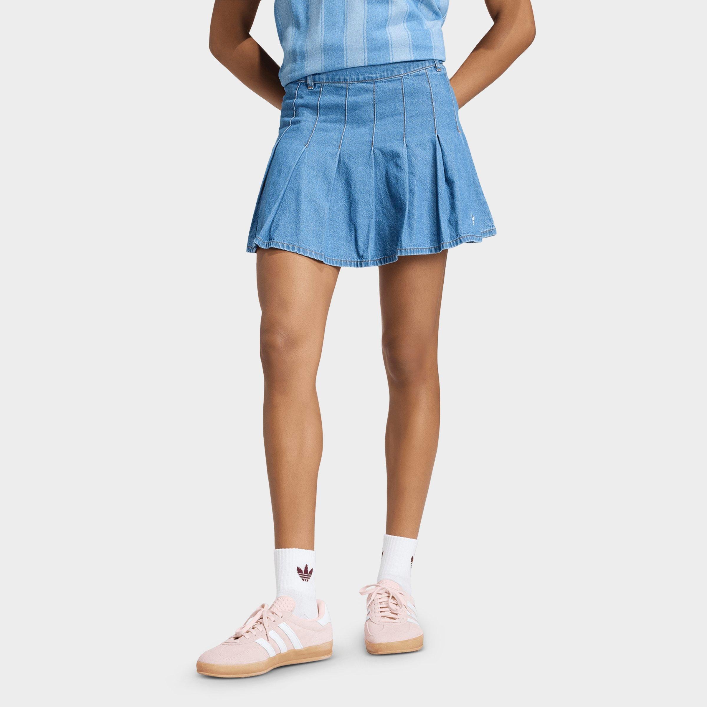 adidas Originals Denim Pleated Skirt
