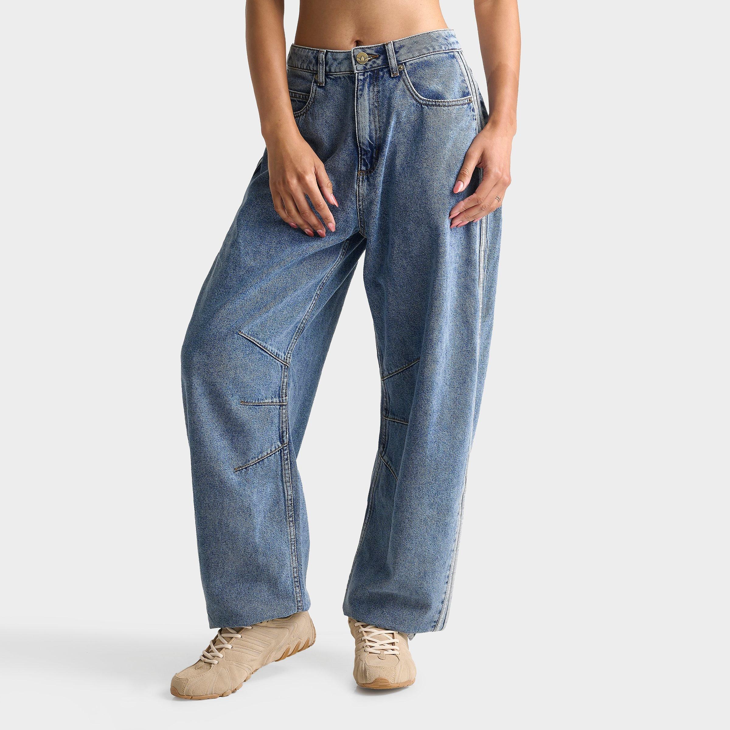 adidas Originals High-Rise Barrel Leg Denim Pants