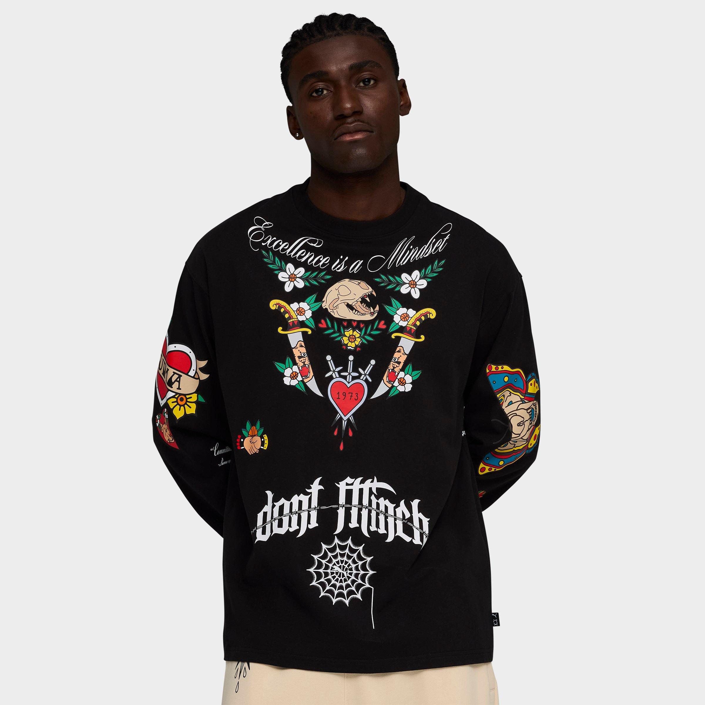 Puma Swish N Ink Long-Sleeve Basketball T-Shirt