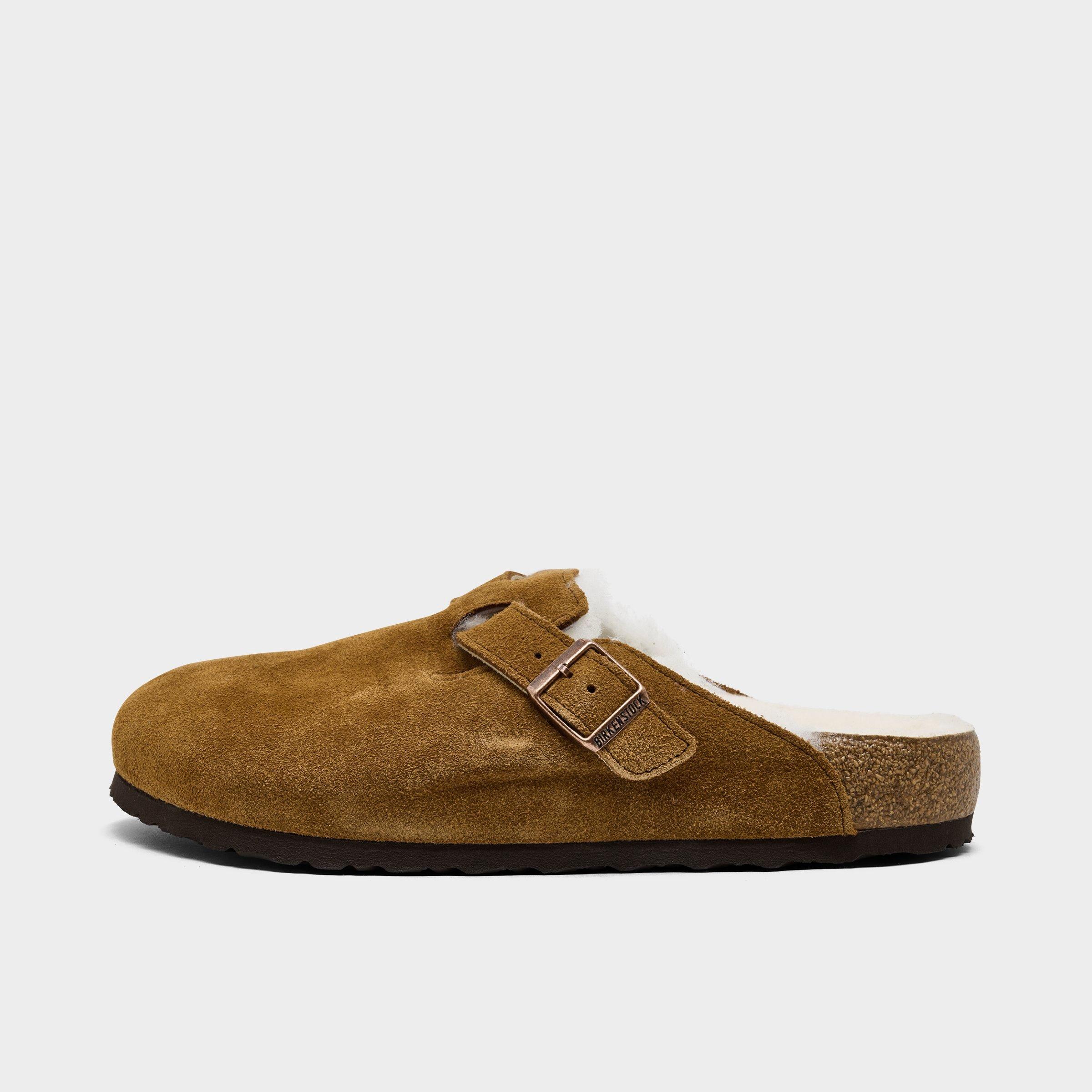 Birkenstock Boston Shearling Suede Leather Clogs