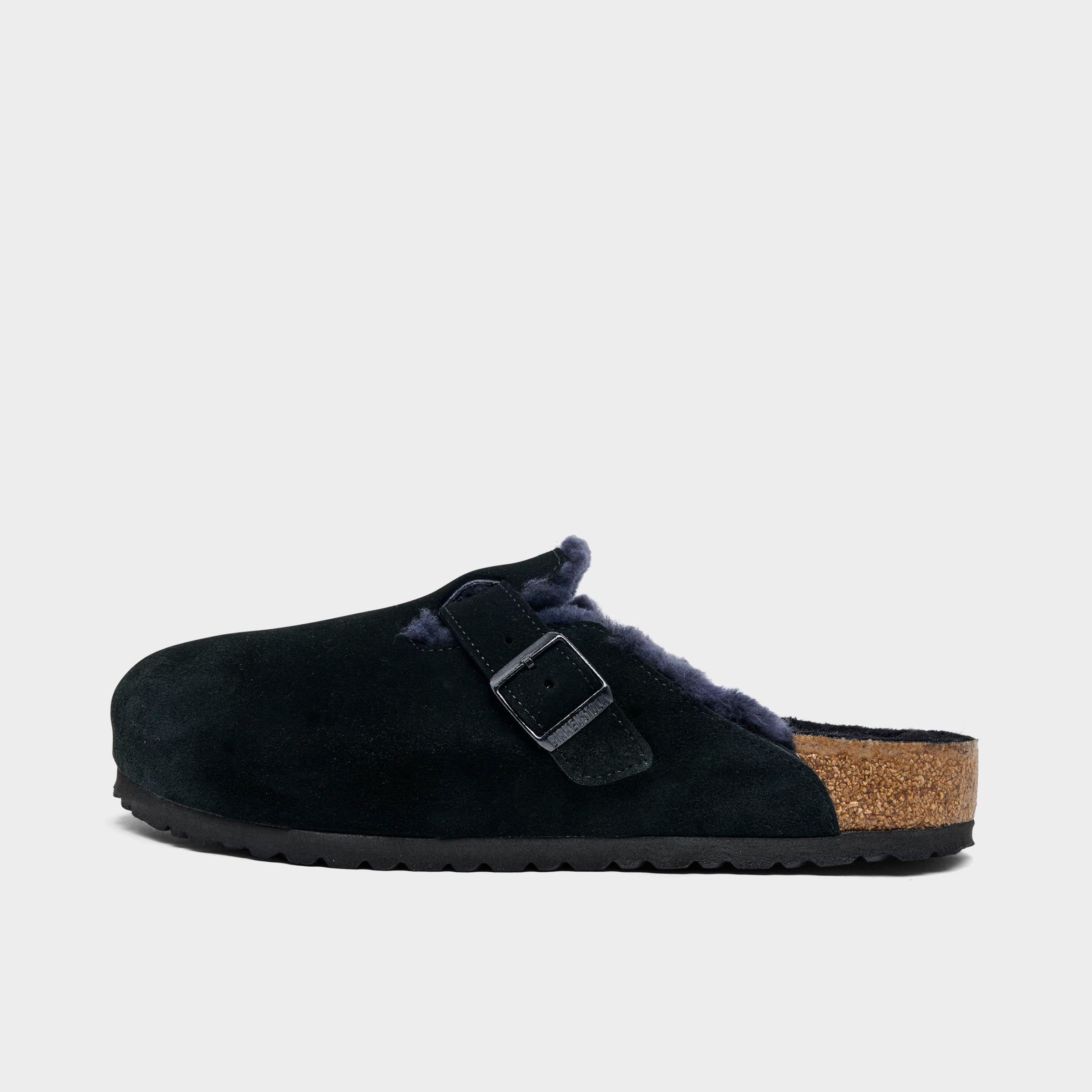 Birkenstock Boston Shearling Suede Leather Clogs
