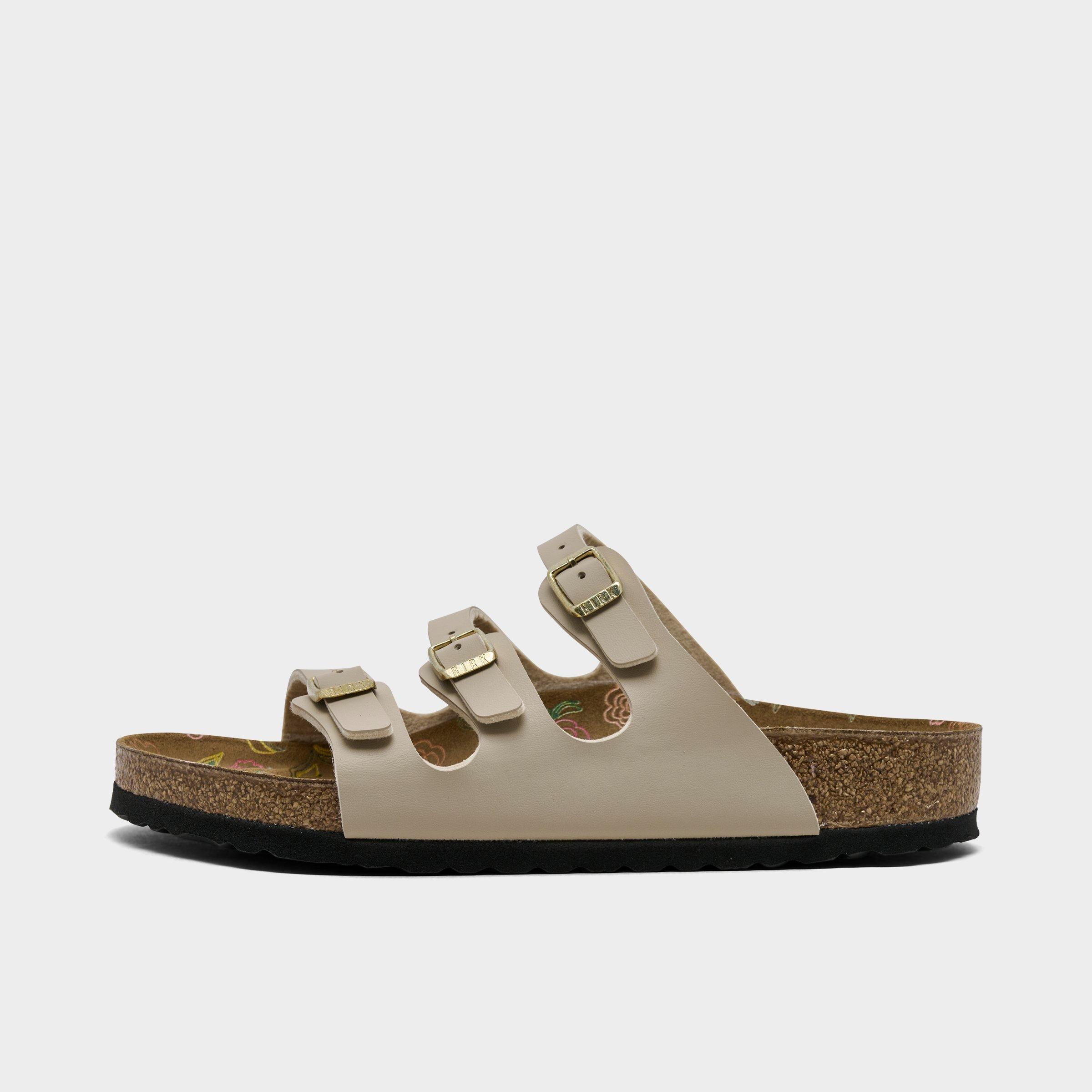 Birkenstock Florida Birko-Flor Nubuck Soft Footbed Floral Sandals