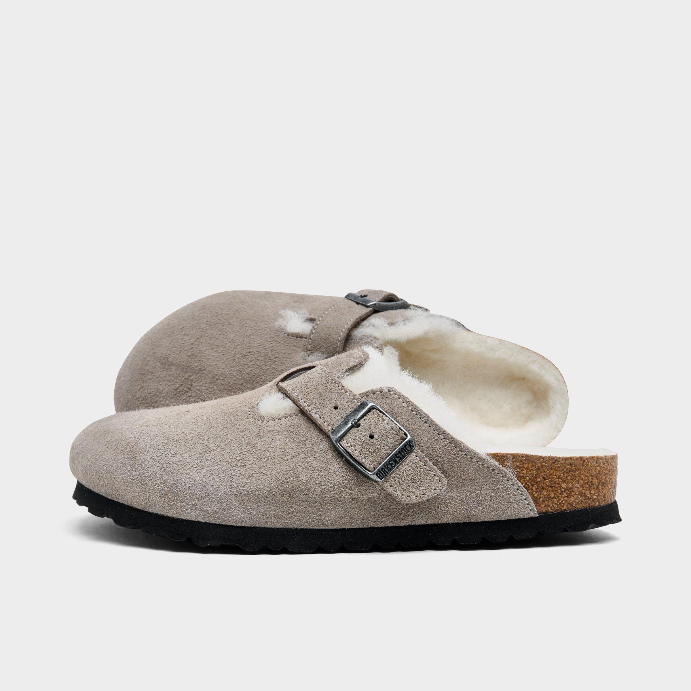 Birkenstock Boston Shearling Suede Leather Clogs