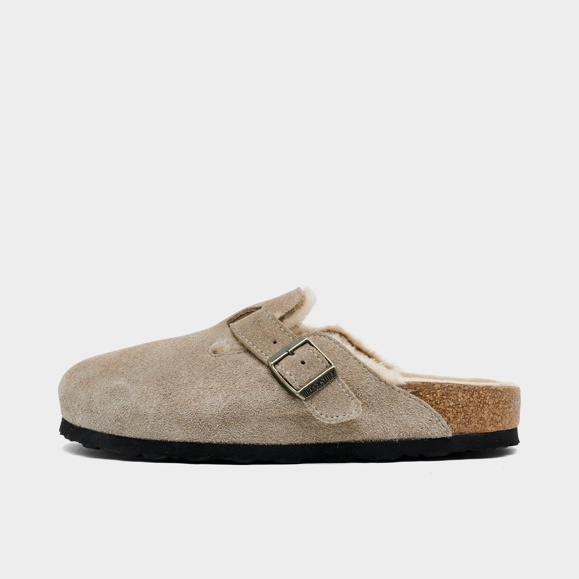 Birkenstock Boston Shearling Suede Leather Clogs