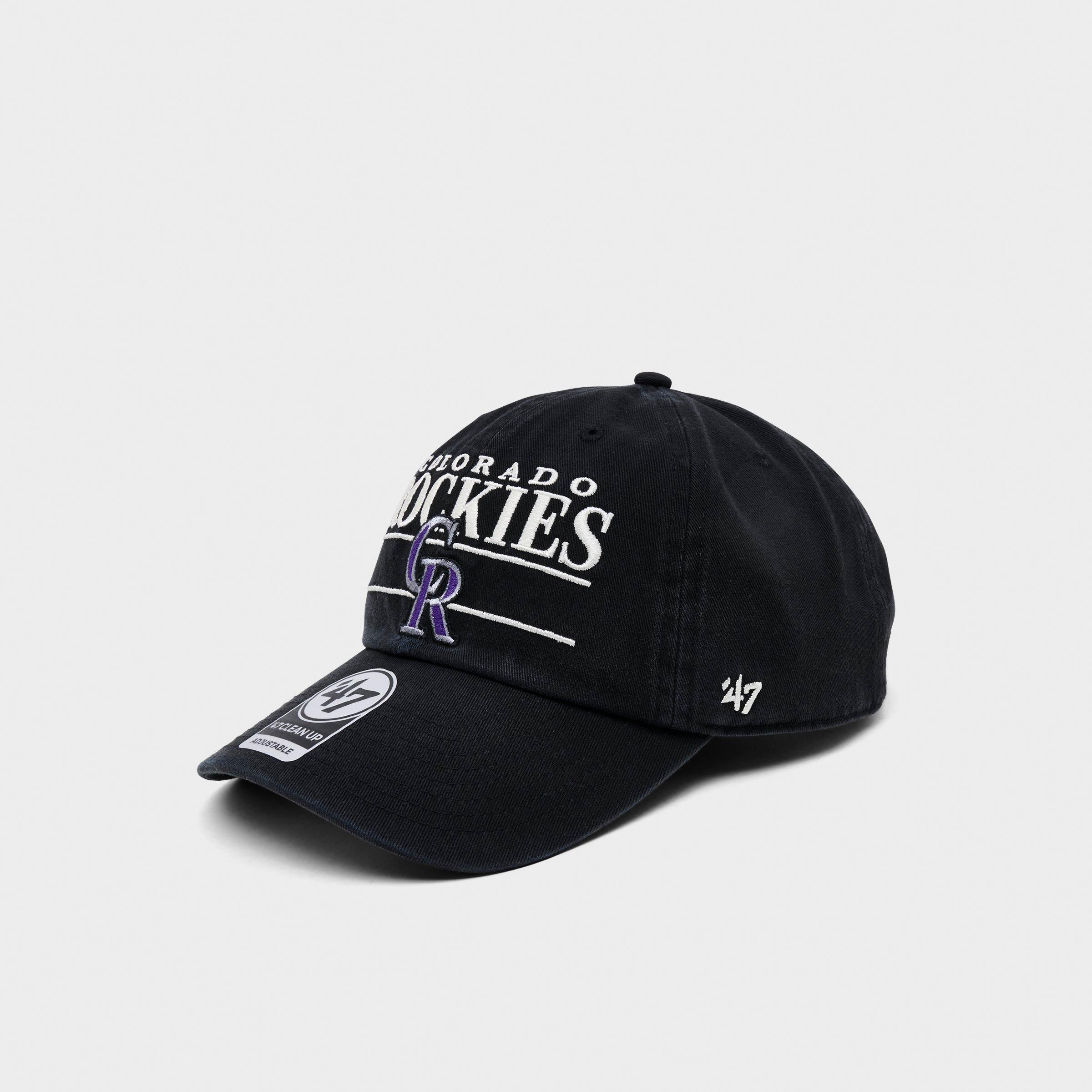47 Colorado Rockies MLB Team Name & Logo Clean Up Strapback Hat