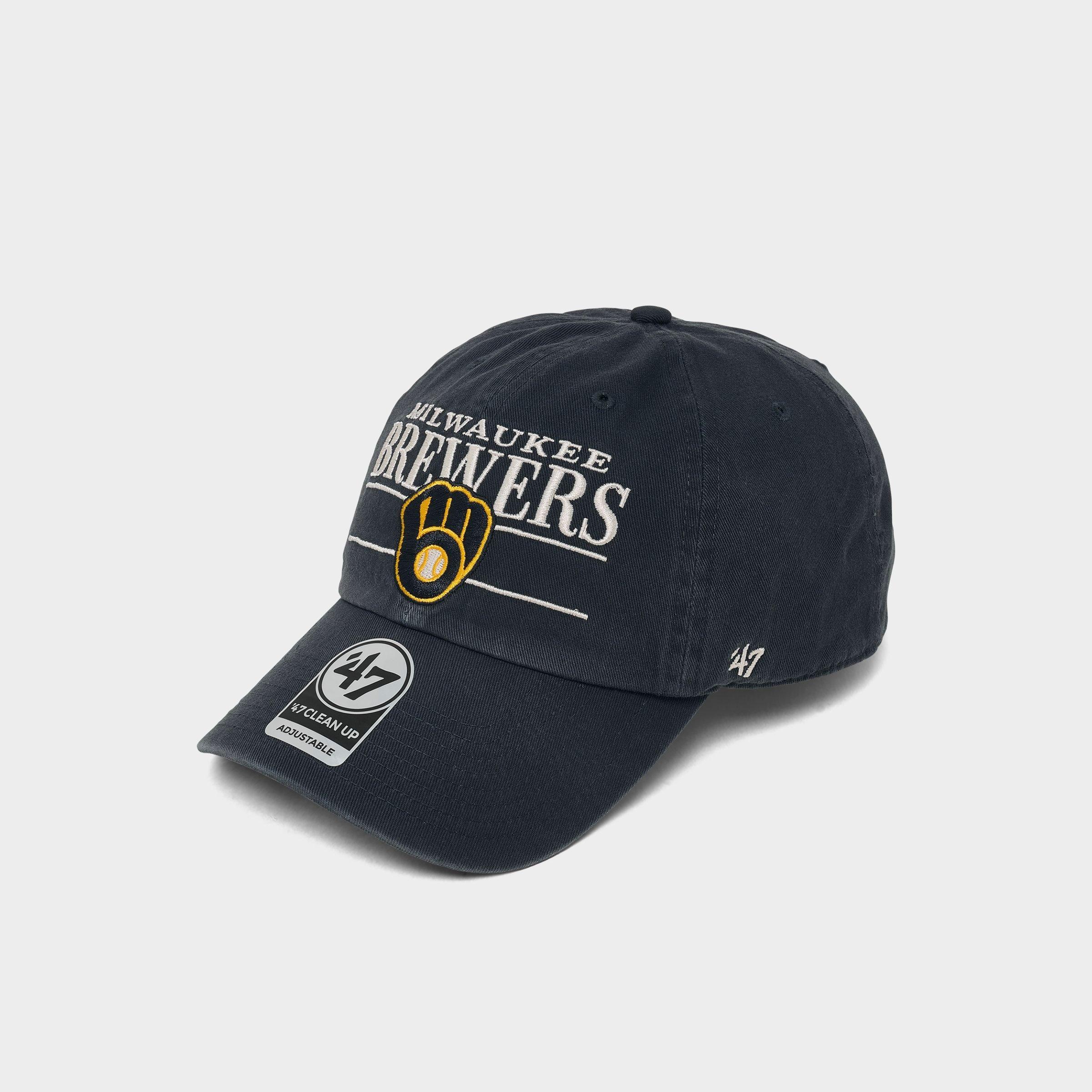 47 Milwaukee Brewers MLB Team Name & Logo Clean Up Strapback Hat