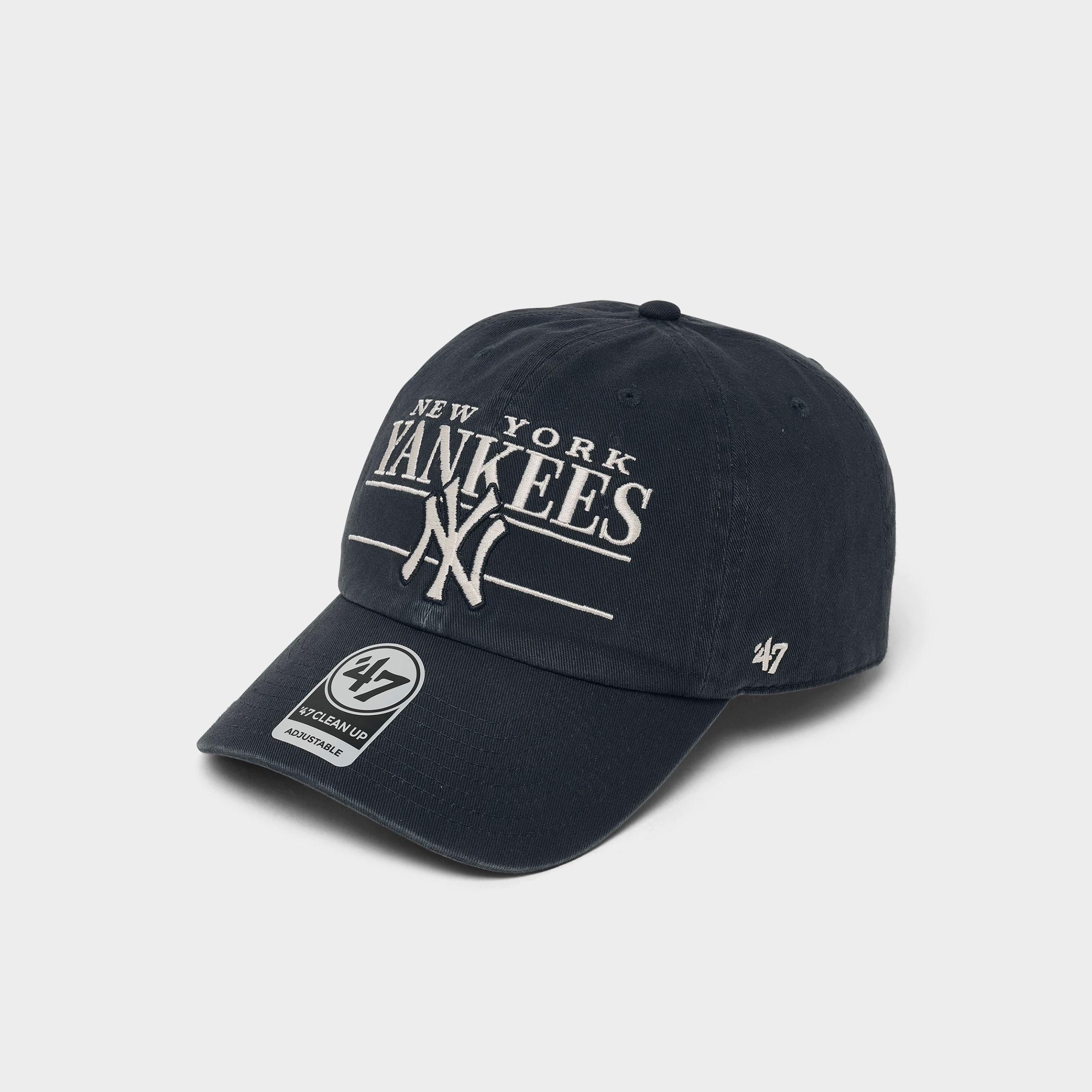 47 New York Yankees MLB Team Name & Logo Clean Up Strapback Hat
