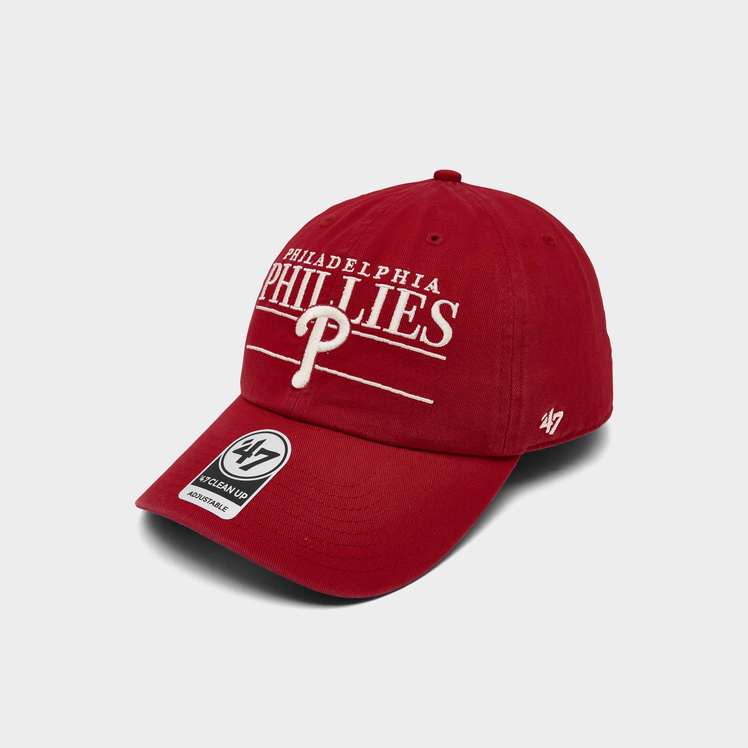 47 Philadelphia Phillies MLB Team Name & Logo Clean Up Strapback Hat