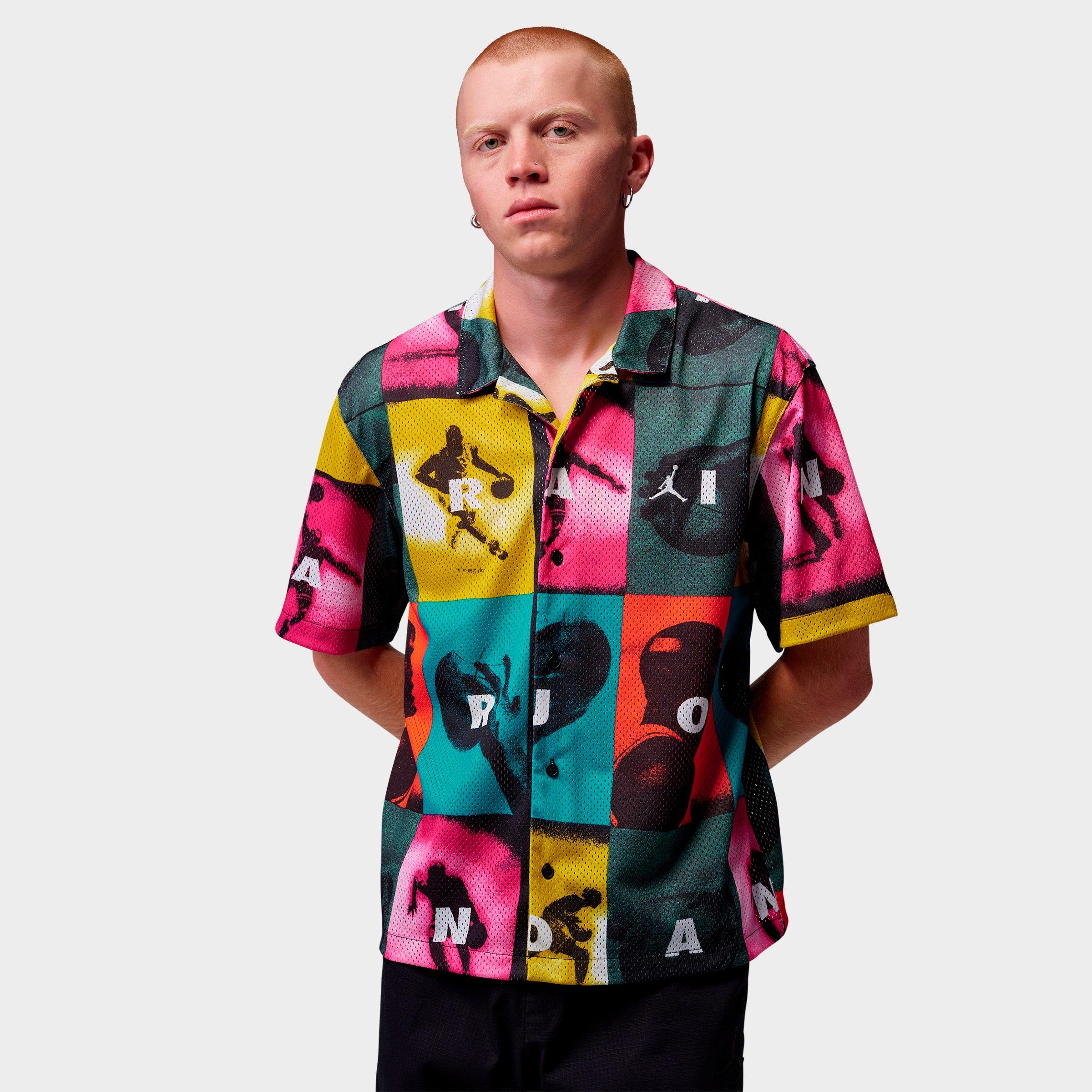 Jordan Brooklyn Graphic Button-Up Camp Shirt