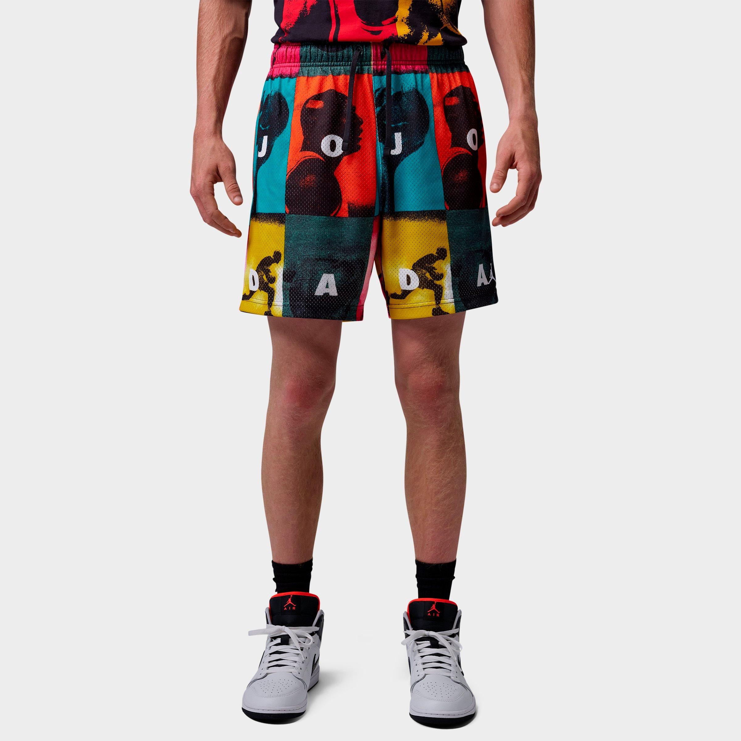 Jordan Brooklyn Collage Graphic Print Mesh Shorts