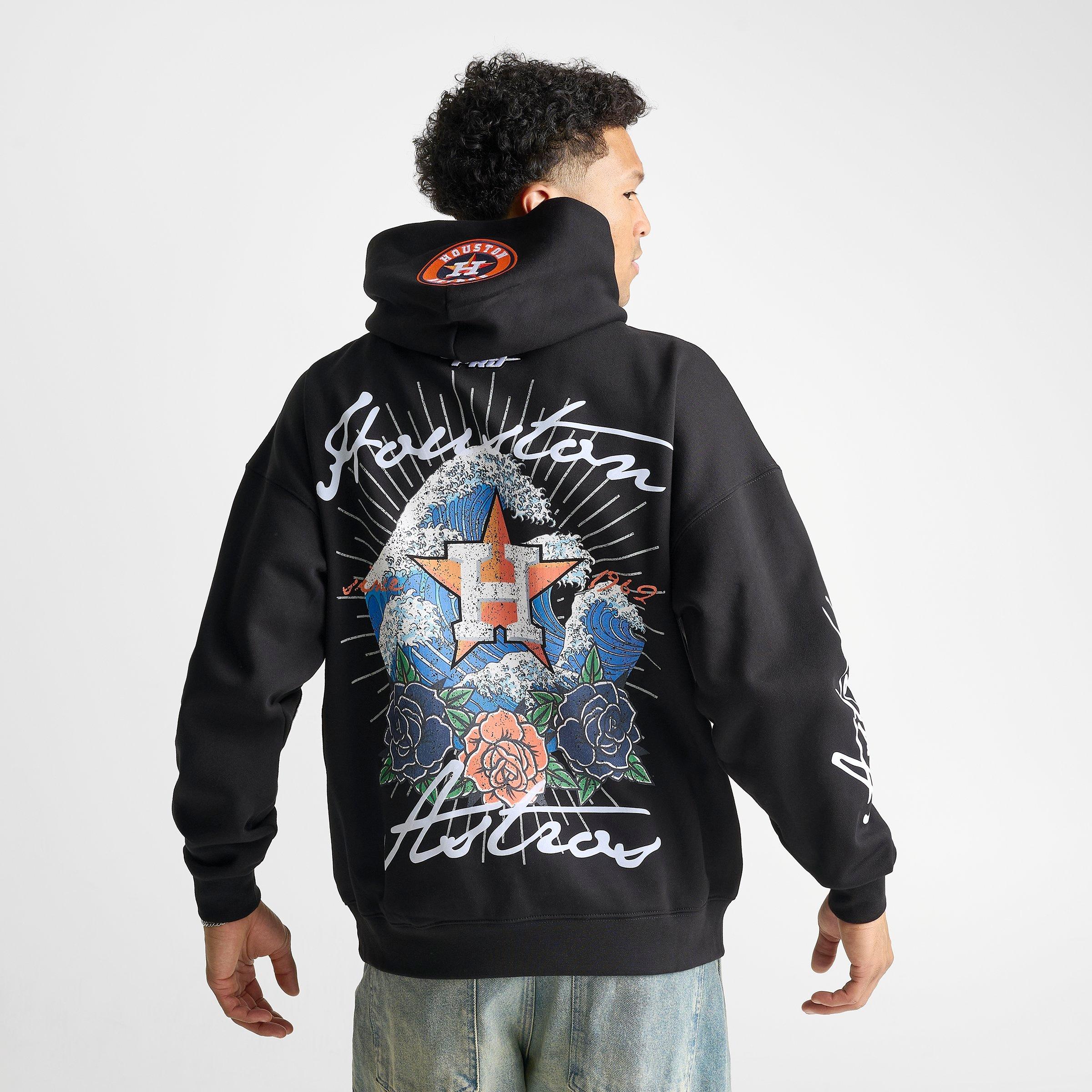 Pro Standard Houston Astros MLB Wave And Roses Graphic Pullover Hoodie