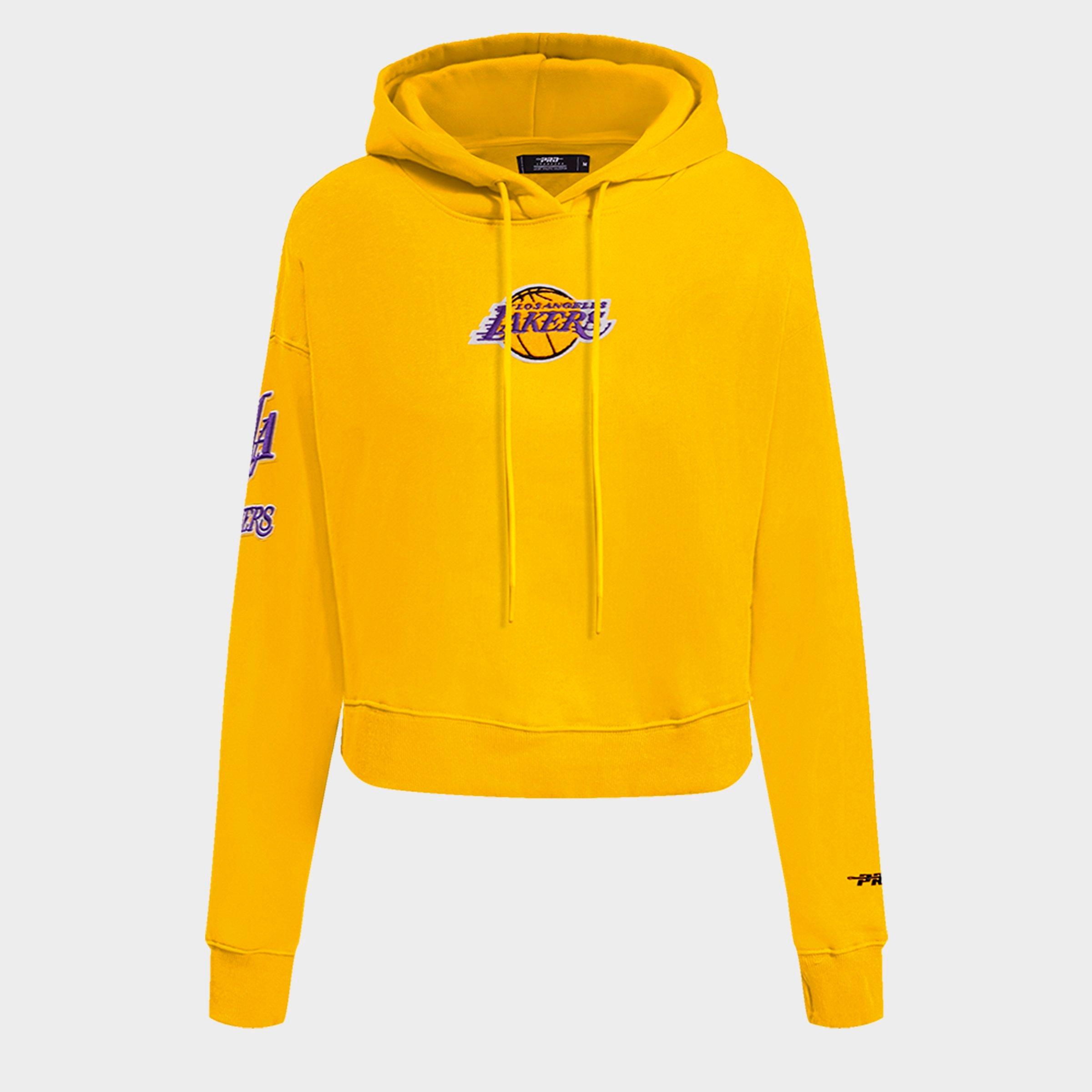 Pro Standard Los Angeles Lakers NBA Classic Fleece Cropped Pullover Hoodie