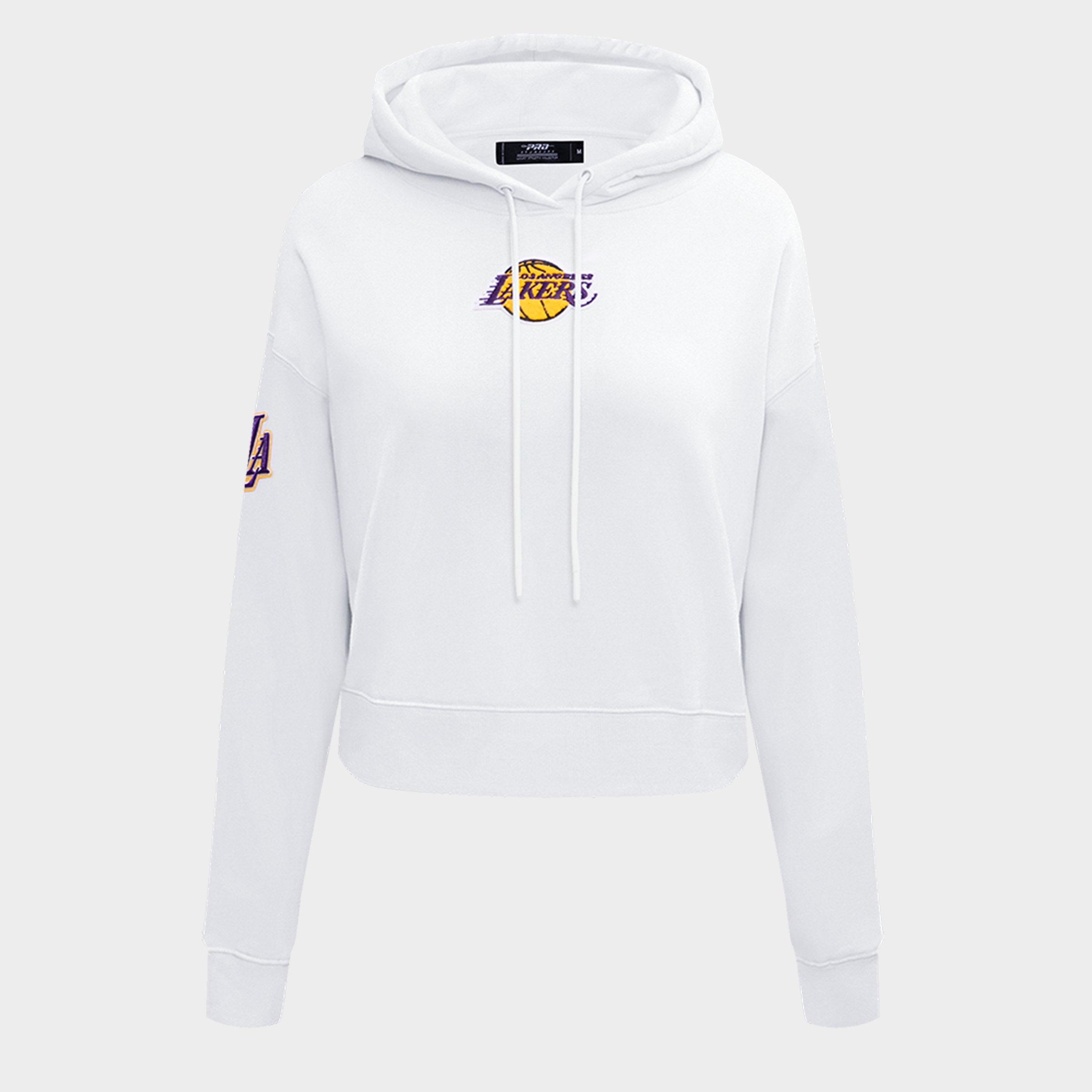 Pro Standard Los Angeles Lakers NBA Classic Fleece Cropped Pullover Hoodie