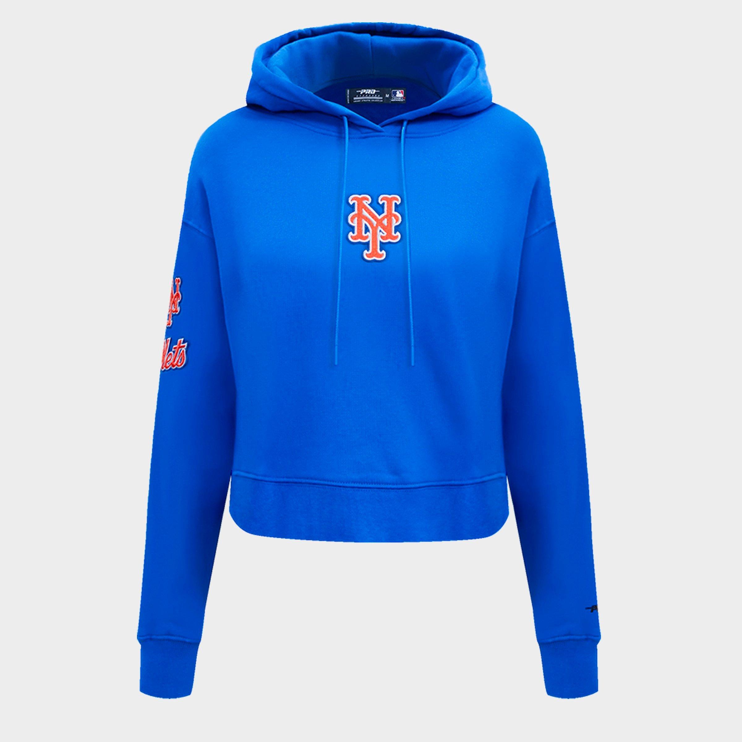 Pro Standard New York Mets MLB Classic Fleece Cropped Pullover Hoodie