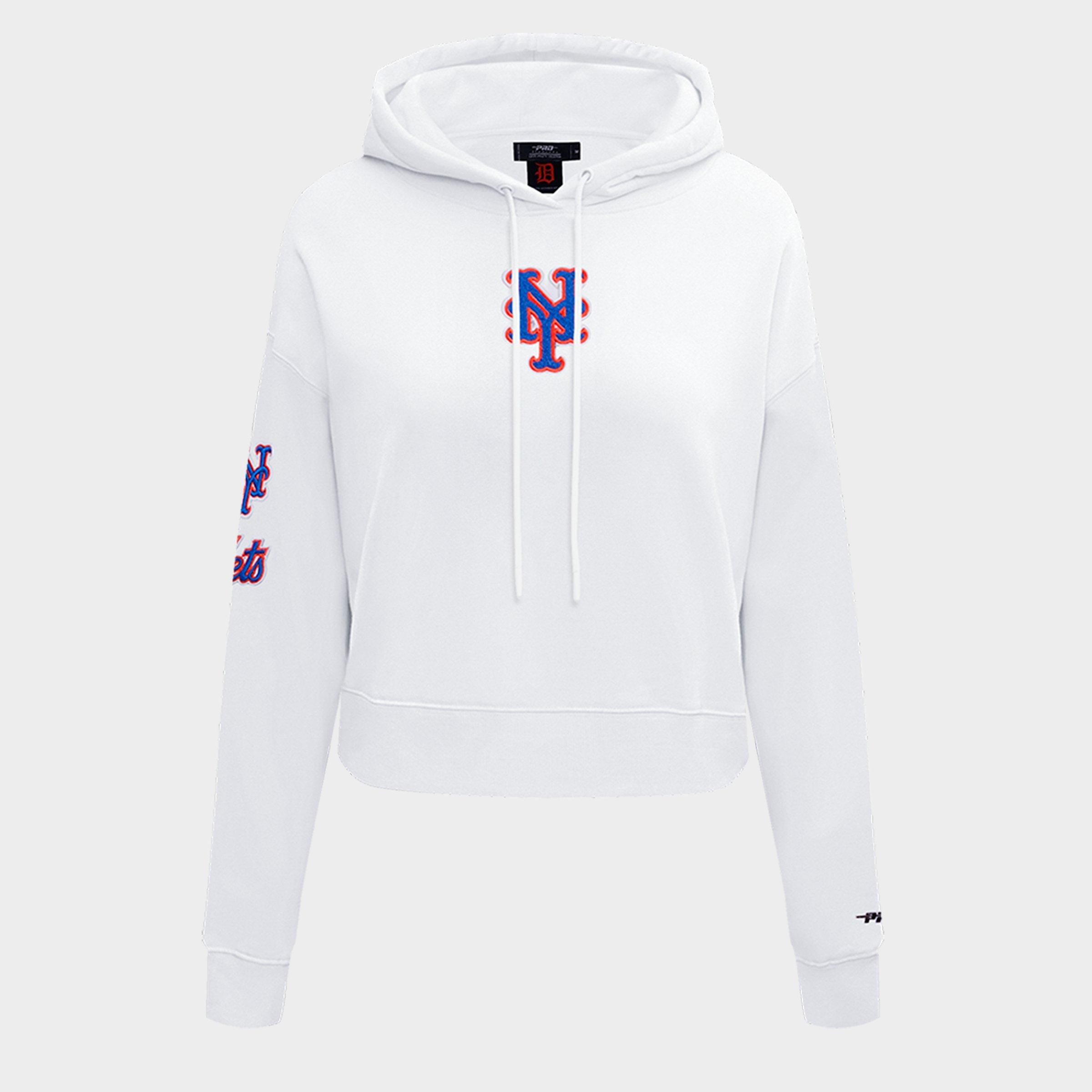 Pro Standard New York Mets MLB Classic Fleece Cropped Pullover Hoodie