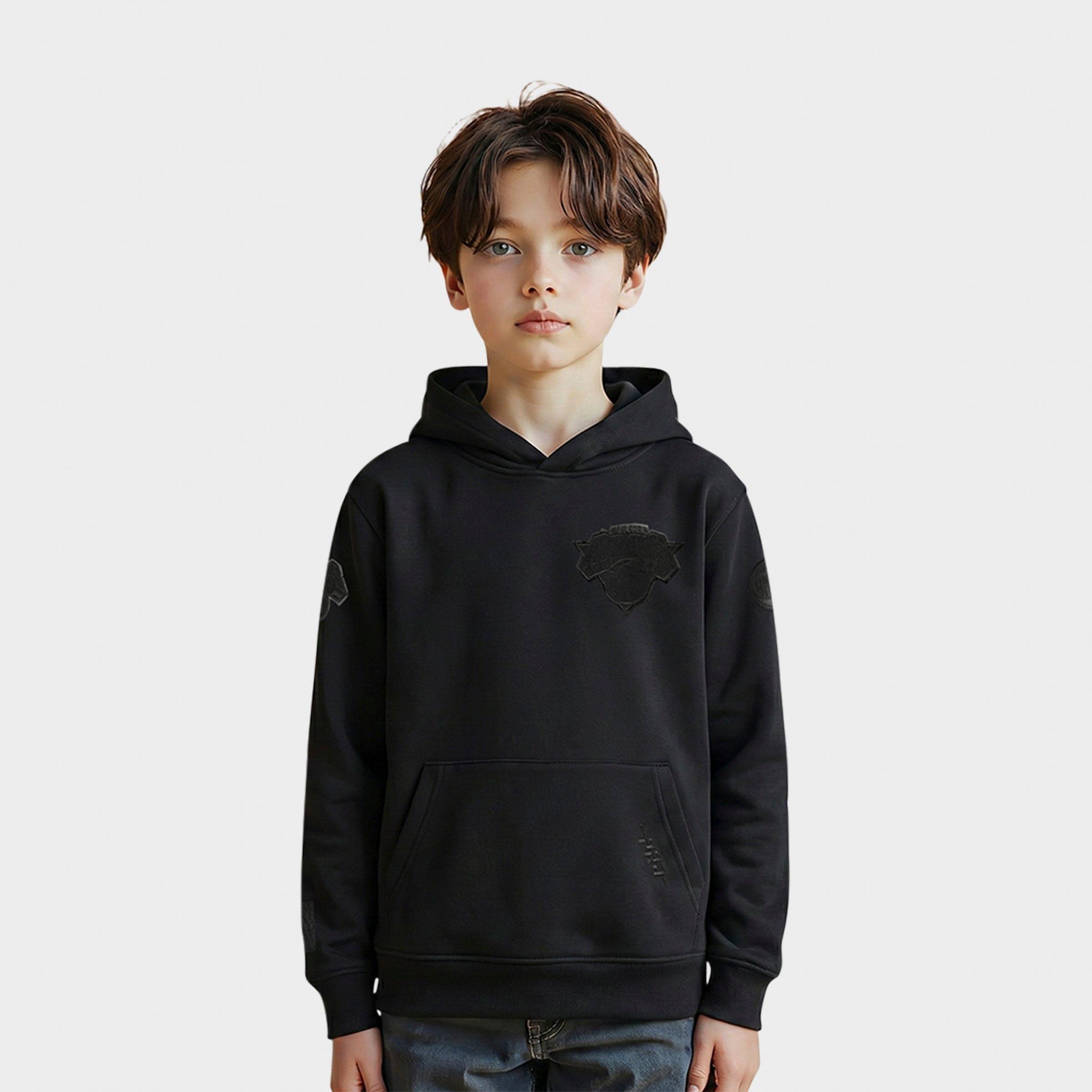 Pro Standard New York Knicks NBA Triple Black Pullover Hoodie