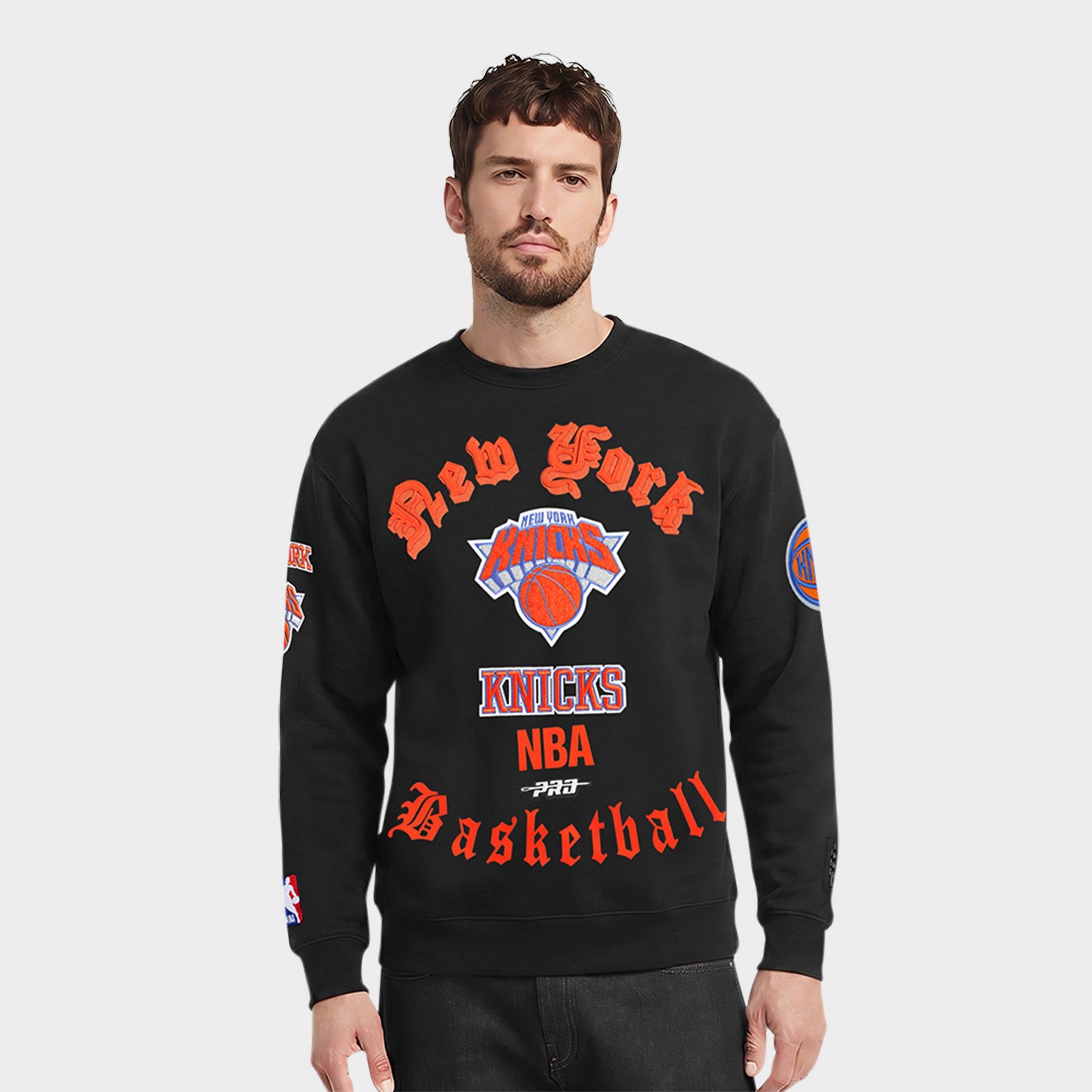 Pro Standard New York Knicks NBA Old English Fleece Crewneck Sweatshirt