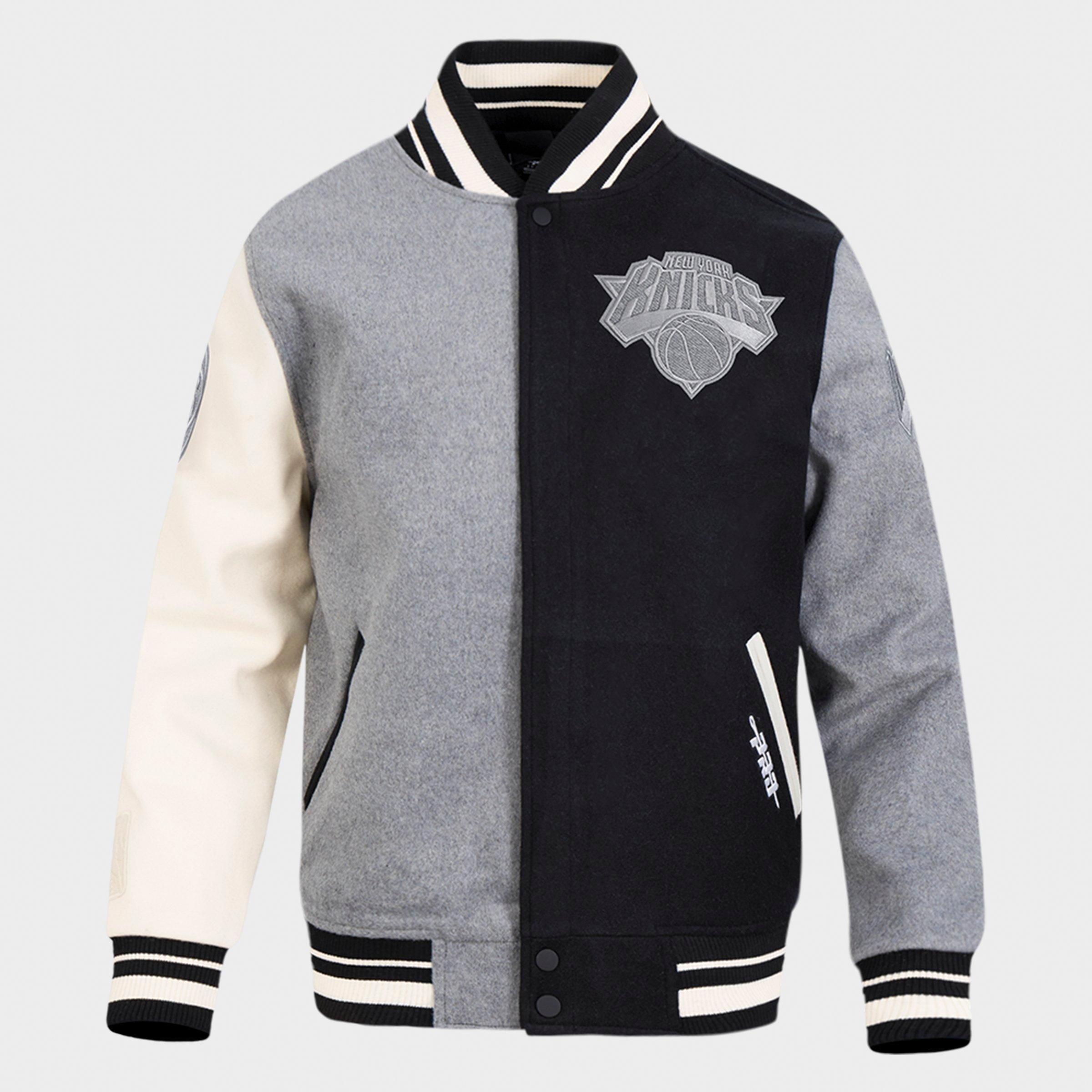 Pro Standard New York Knicks NBA Reverse French Terry Wool Varsity Jacket